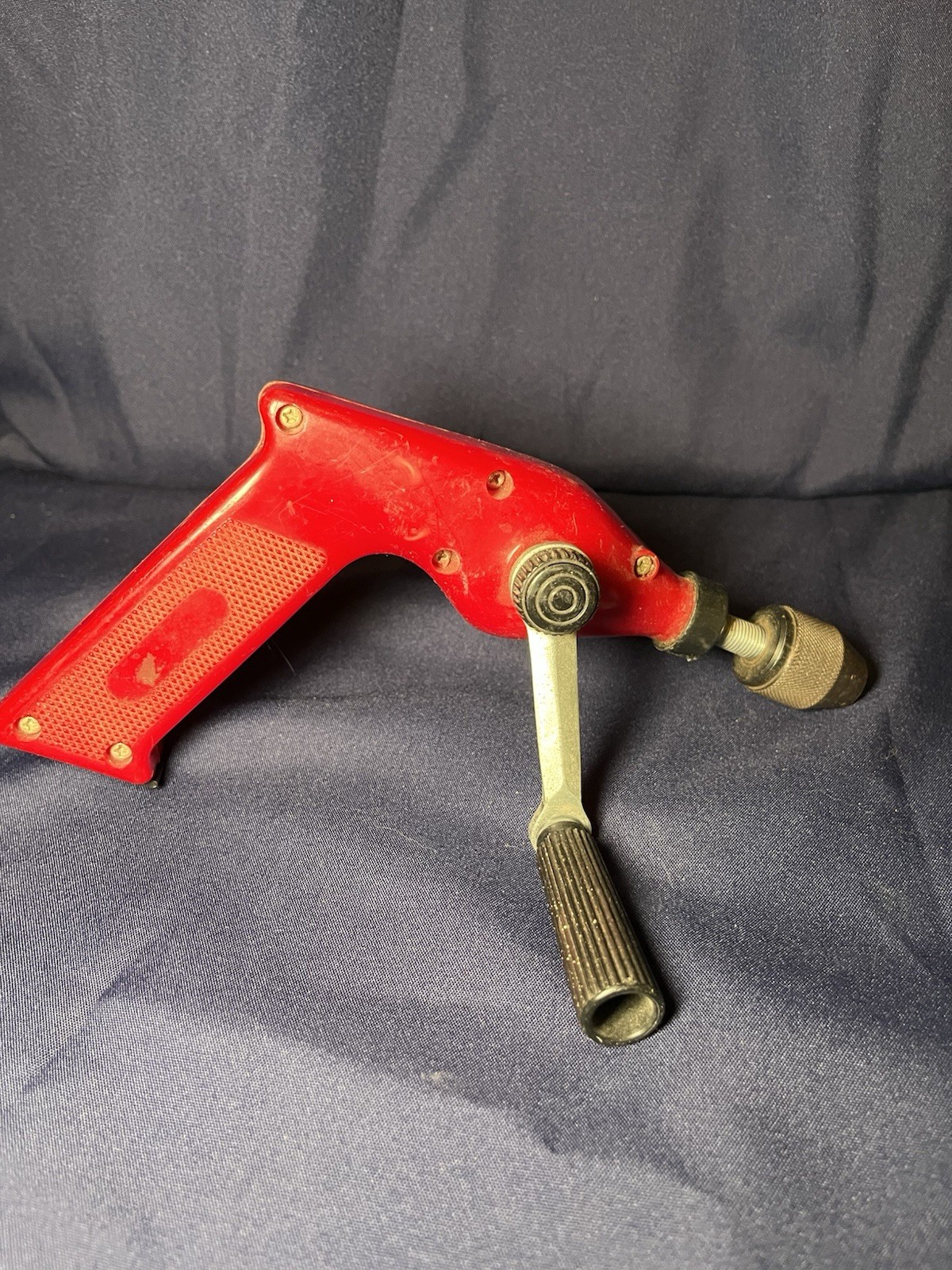 Rare Original Vintage Soviet Union USSR hand drill tool red device
