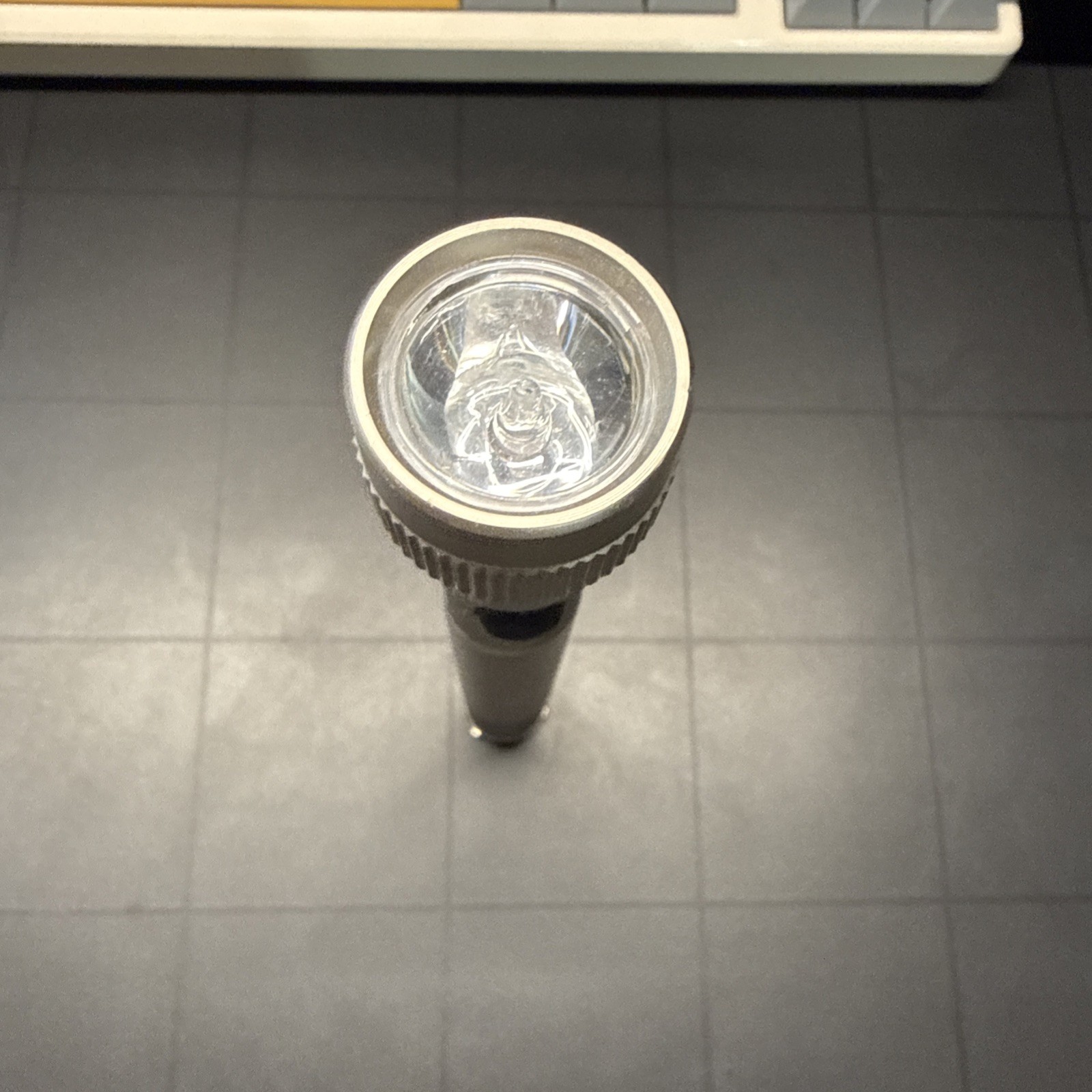 Vintage Craftsman Flashlight Silver Metal Heavy Duty Working