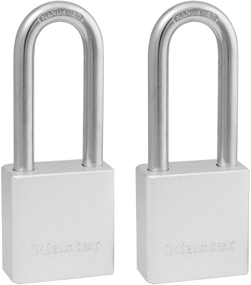 Heavy Duty Solid Aluminum Padlock, Key Retaining Lock for Outdoor Use, 2In. Exte
