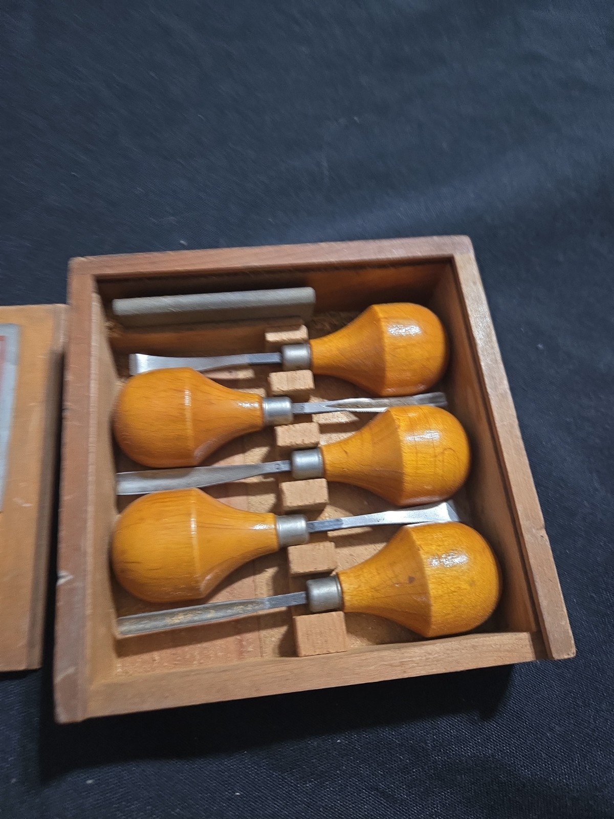 Vintage Millers Falls No. 107 Wood Carving Tool Set Wooden Box Made in USA
