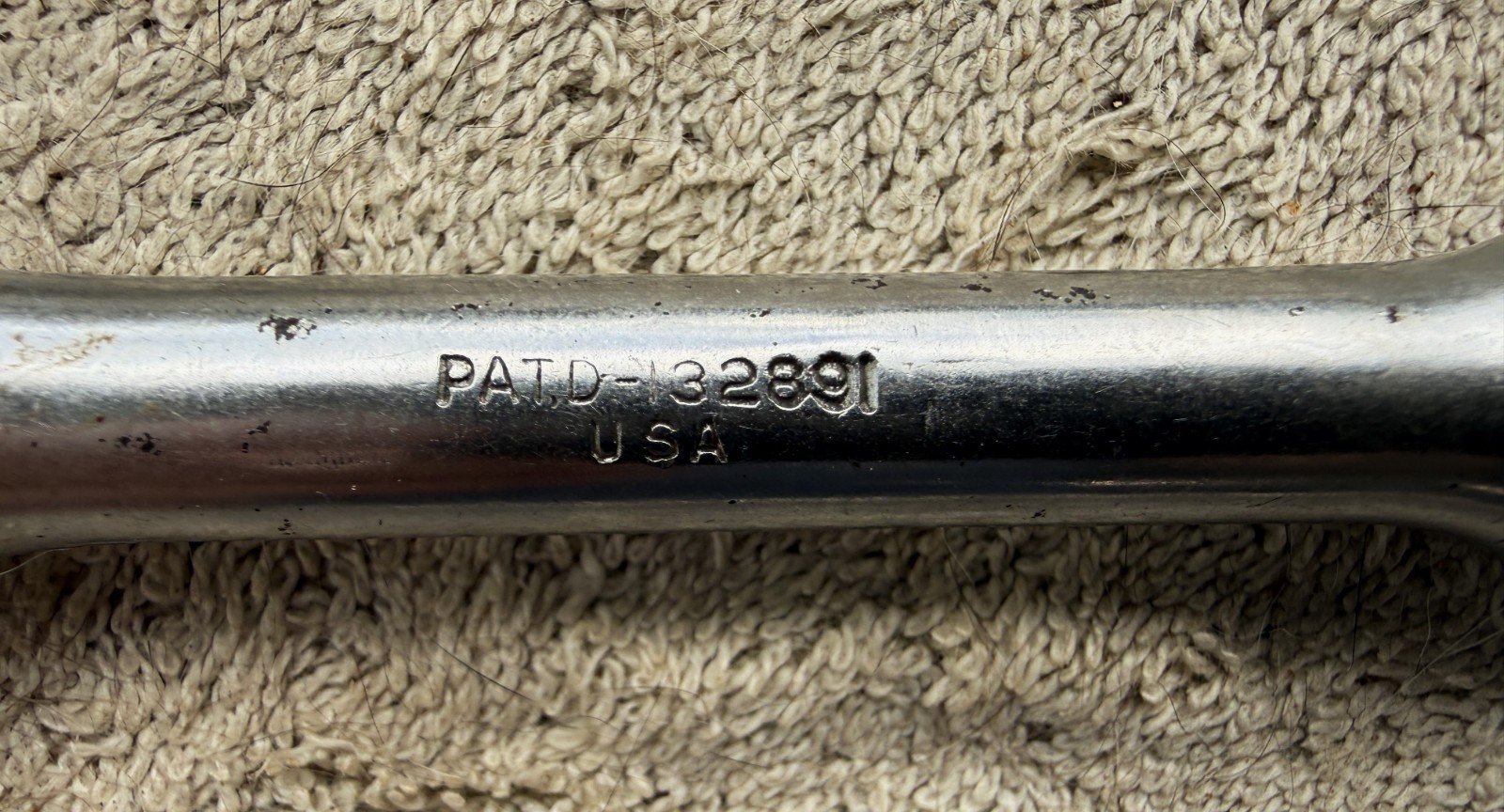 VINTAGE SNAP-ON 3/8 IN DRIVE RATCHET NO. F-710A, PATD-132891 WITH OIL PORT