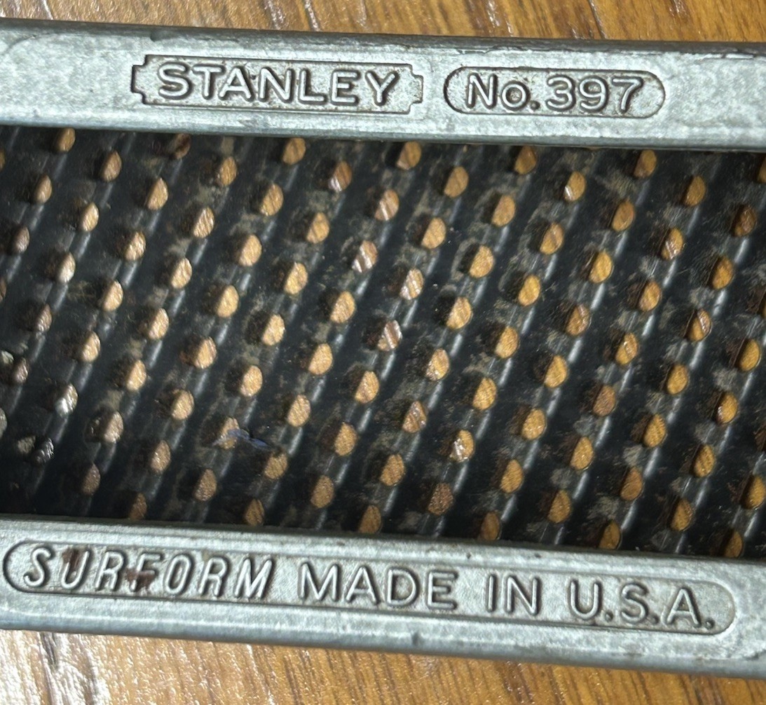 VTG Stanley Surform Curved Rasp Plane No. 397 Tool 10″ Wood Handle Made in USA