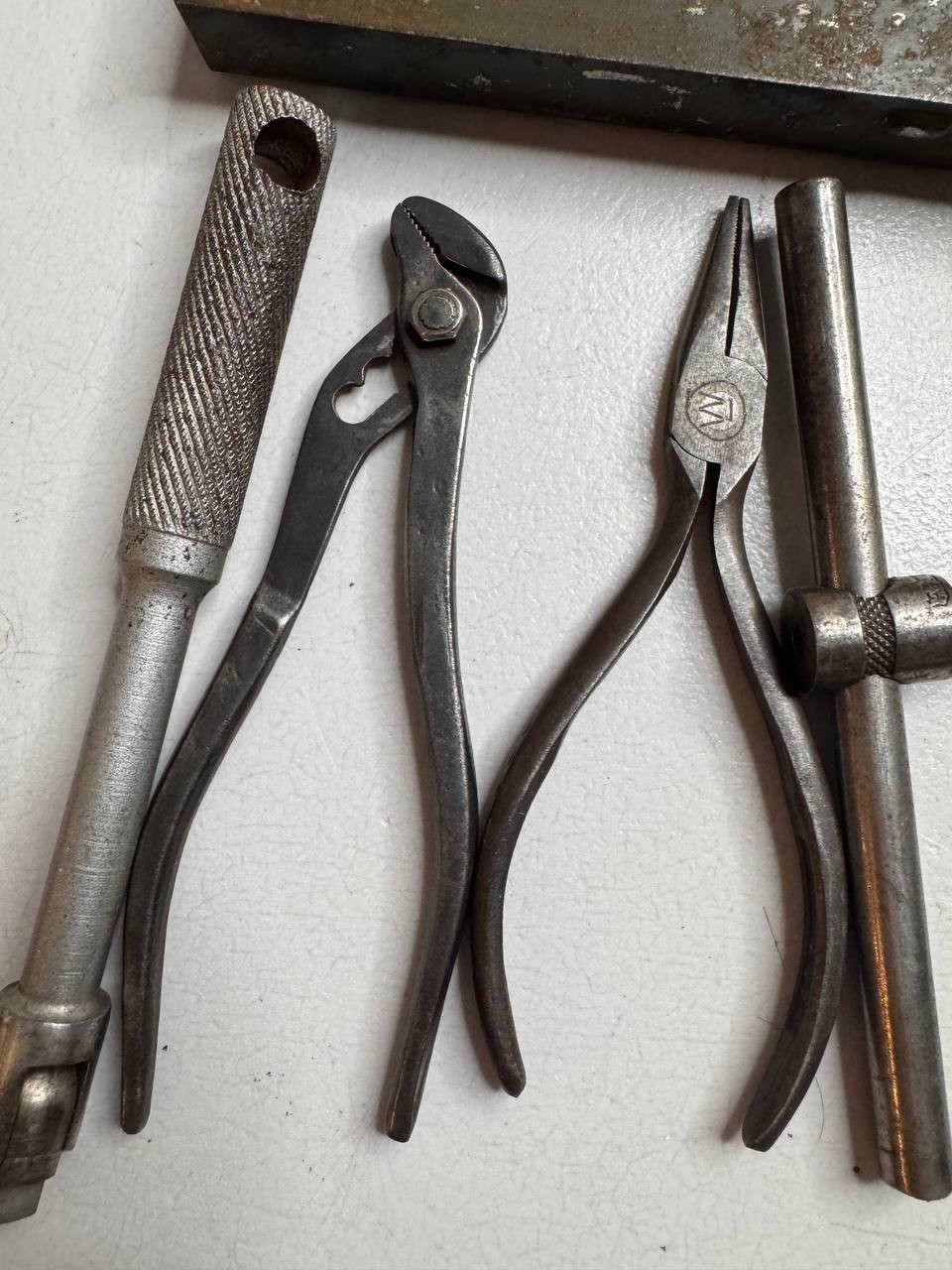 Vintage Indestro Super S-K Mechanics Midget Tool Set Ignition Wrench Socket Case