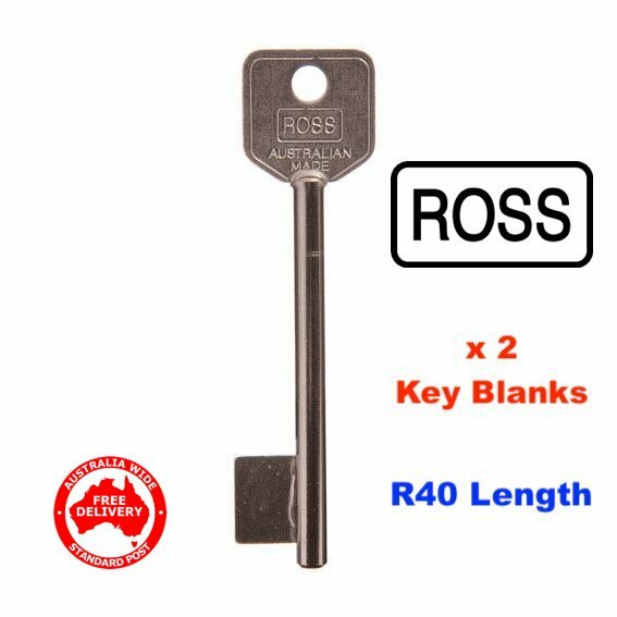 ROSS 6 Lever Safe Lock Key Blank Pair-2 Keys. R40 Length-Free Post