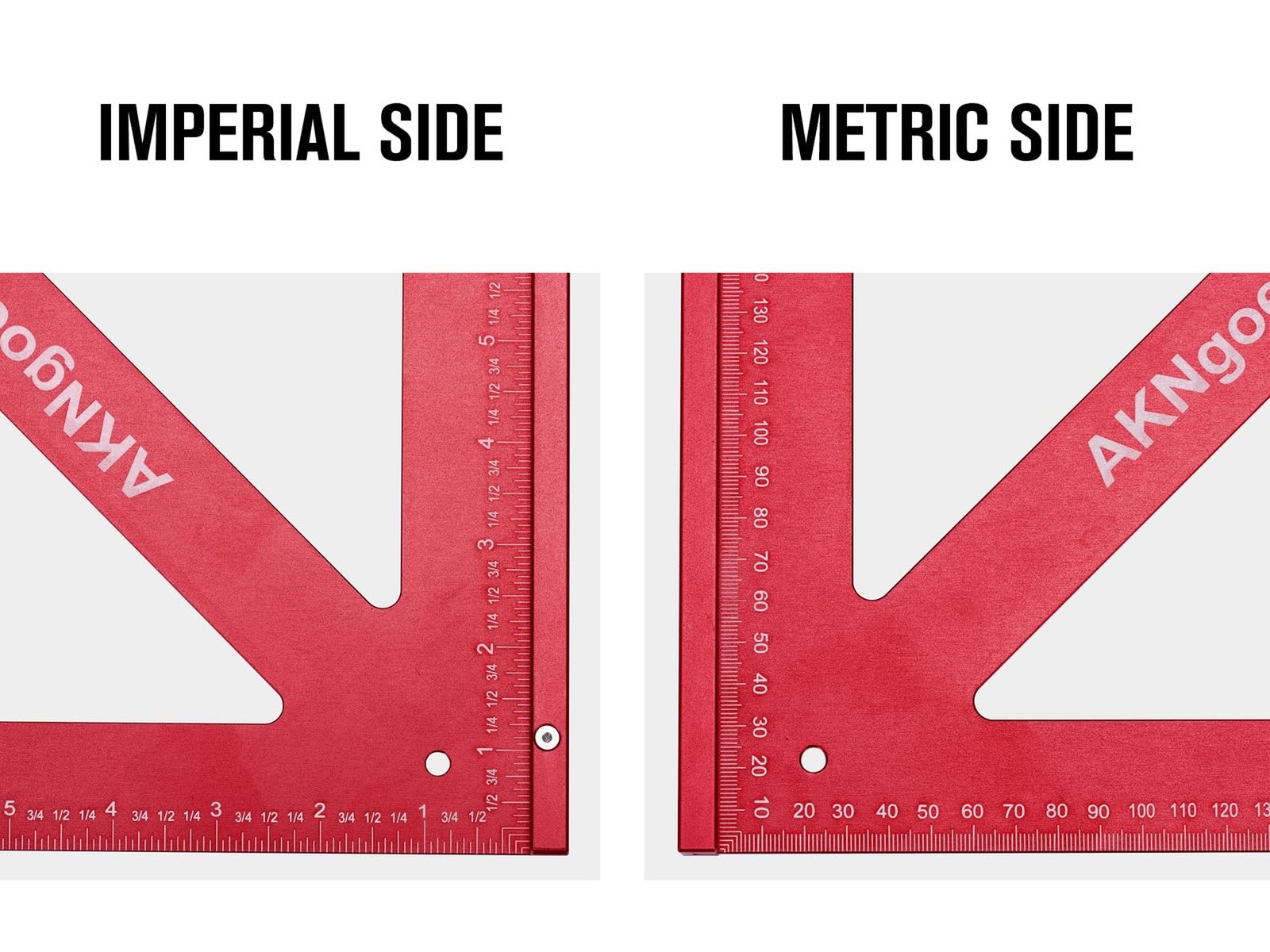 Precision Triangle Square 12inch, Metric & Imperial Scale Framing Square for …
