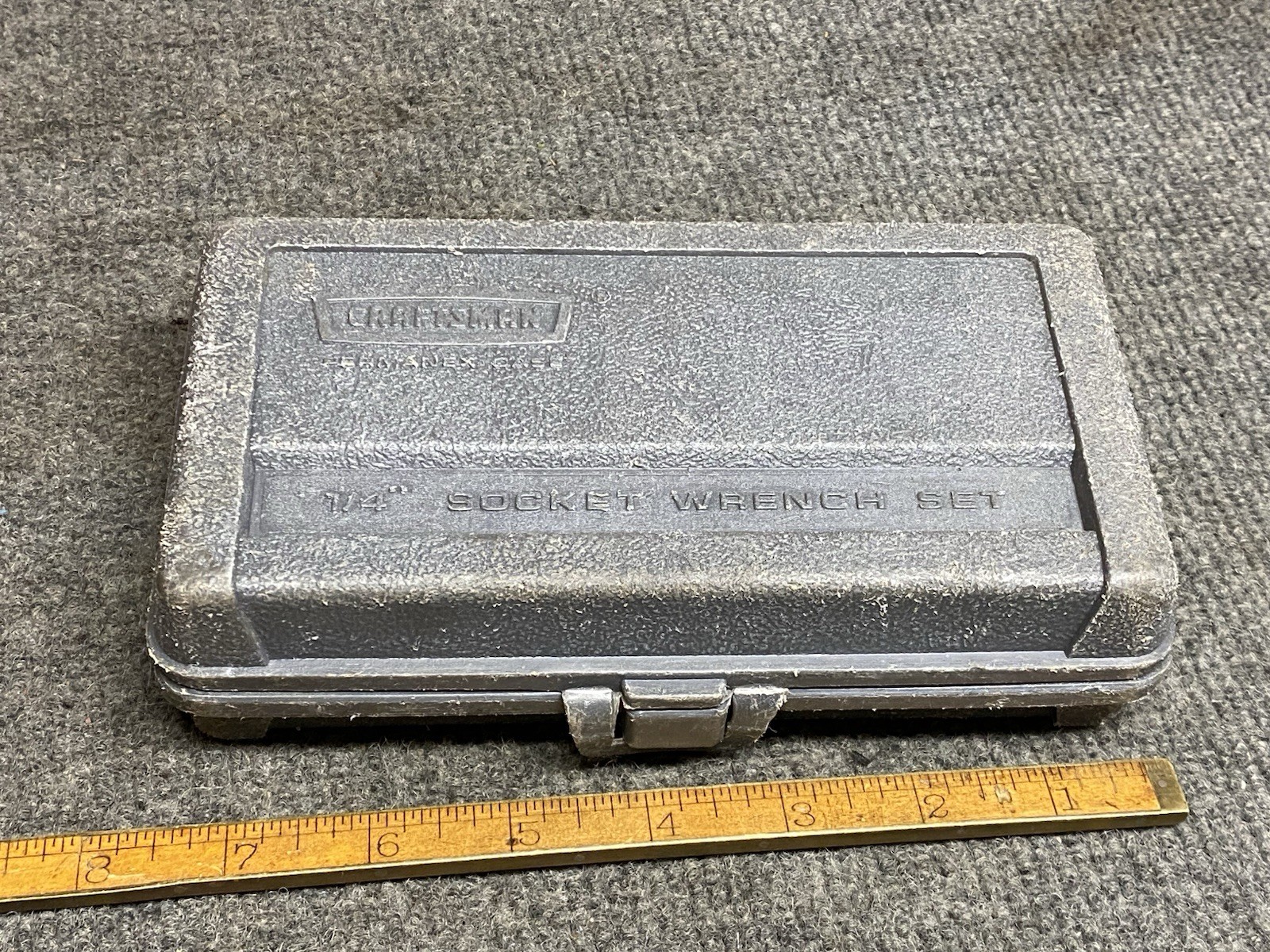 Vintage Craftsman 1/4” Dr Socket Set Case Only Crown Logo Permanex Case USA