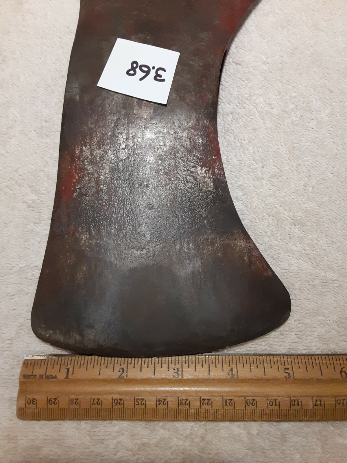 VINTAGE DOUBLE BIT RED AXE HEAD 3.68 LBS MAY BE TRUE TEMPER SLASHER?