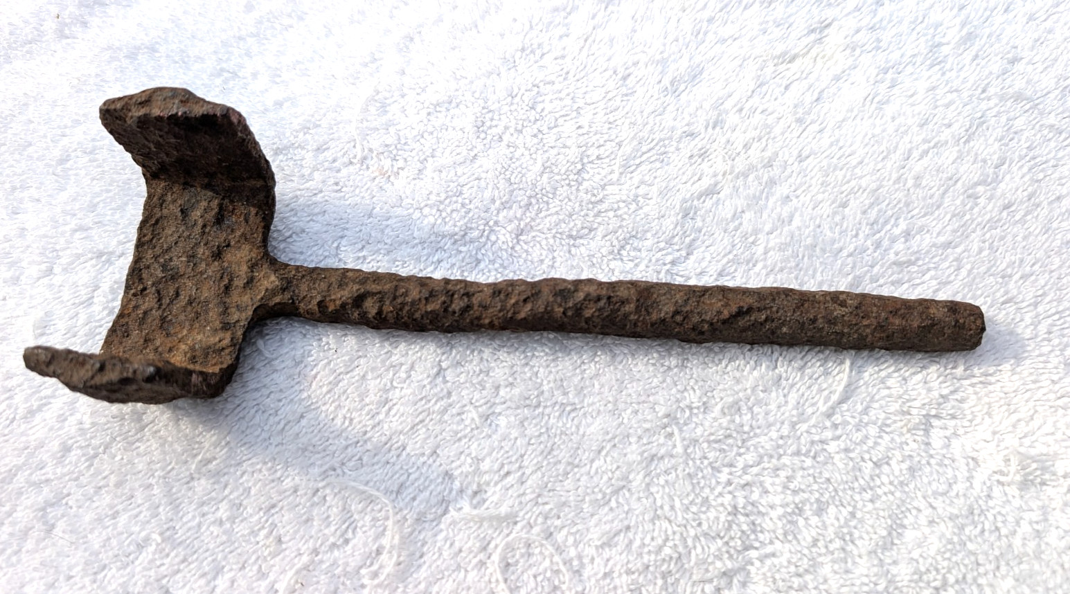 Antique Primitive Blacksmith Hand Forged Iron Tool Wagon Wheel Wrench 8.25″