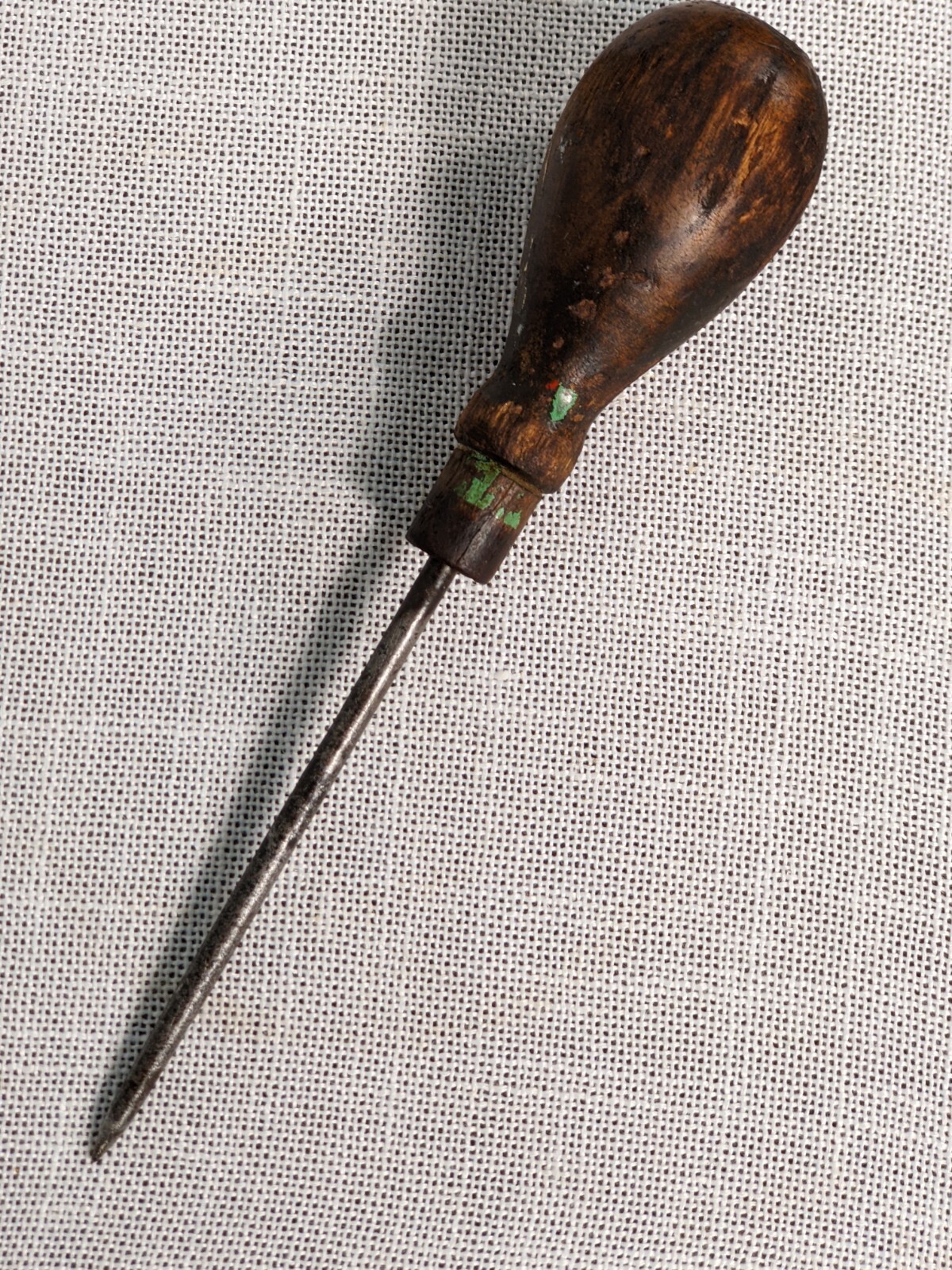 6 1/2″ Vintage Wood Handle Ice Pick Awl Scratch Scribe 6.5 Inch