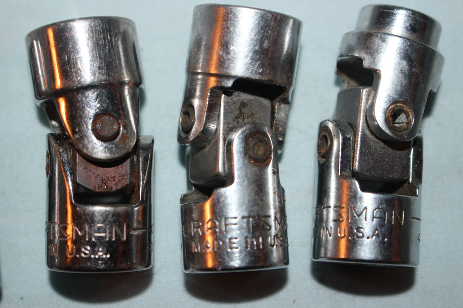 6 Vintage Craftsman 3/8″ Drive 6 Point Flex Swivel Head Sockets Most -V- Series