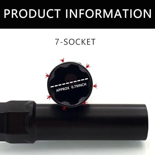 Small 7 Spline Lug Nut Socket; Replacement 7 Point Spline Drive LUMTC7C053BL