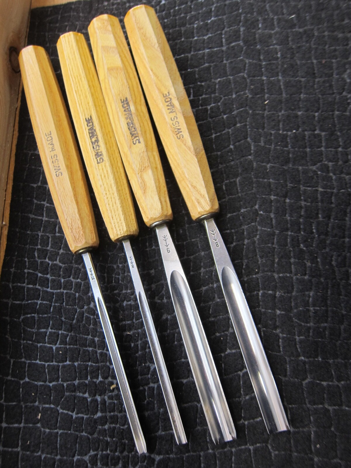 PFEIL “Swiss Made” Complete Set OF 12,W/ Deluxe tool Roll