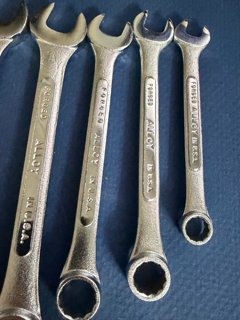 Vintage S-K Tools – 7 Piece Metric Wrench Set # 1807 7, 9, 10, 11, 13, 14, 15