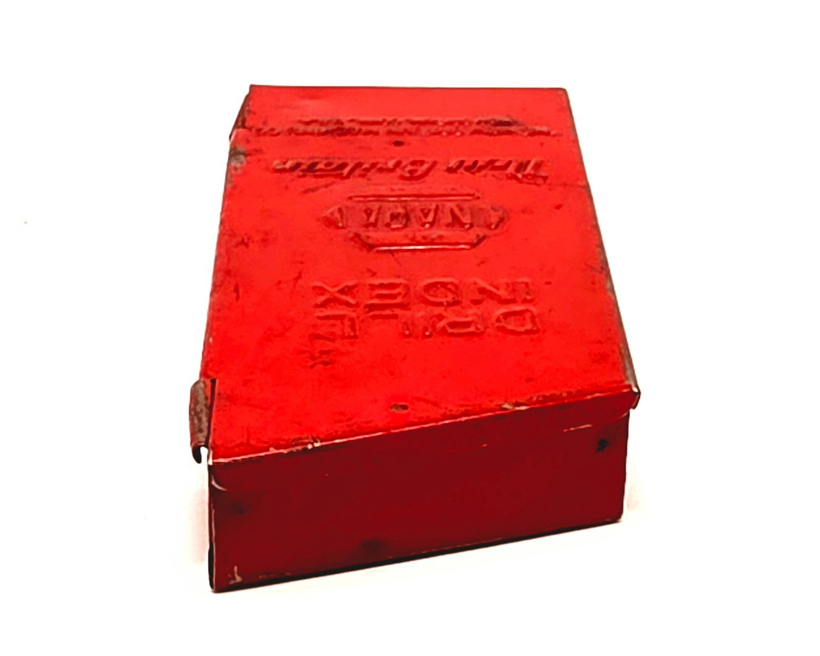 Vintage New Britain (NAPA) Red Metal Drill Index Case No Drills