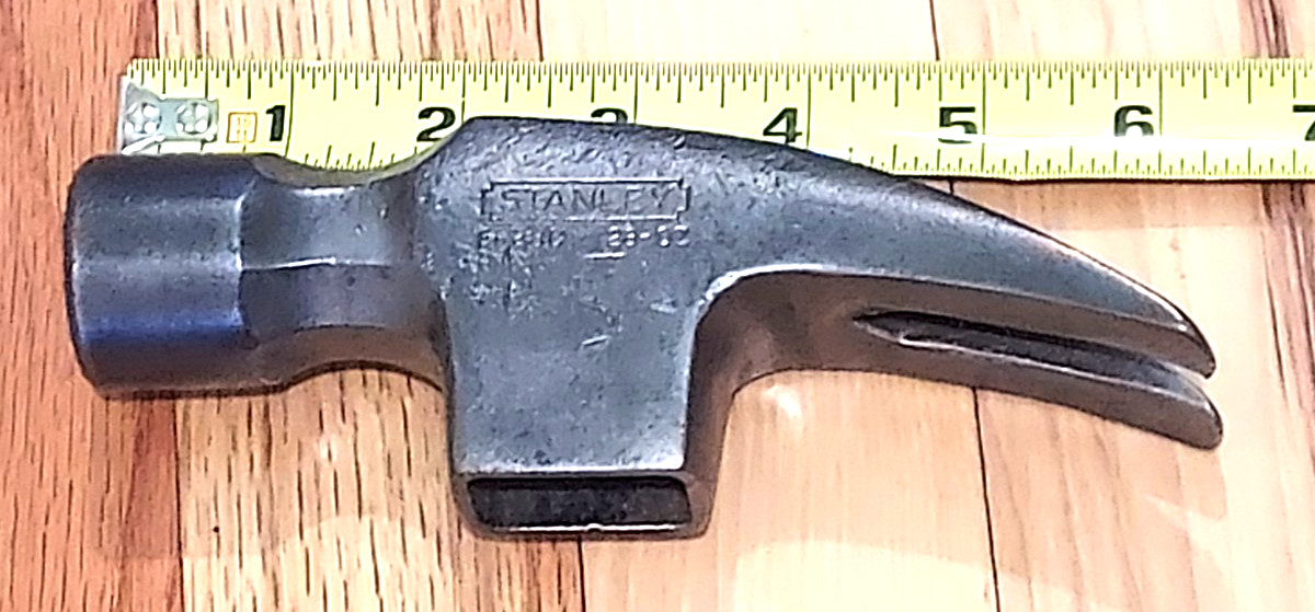 Vintage Stanley 20 oz Curved Claw Hammer Head (Head Only) – Model FR20C