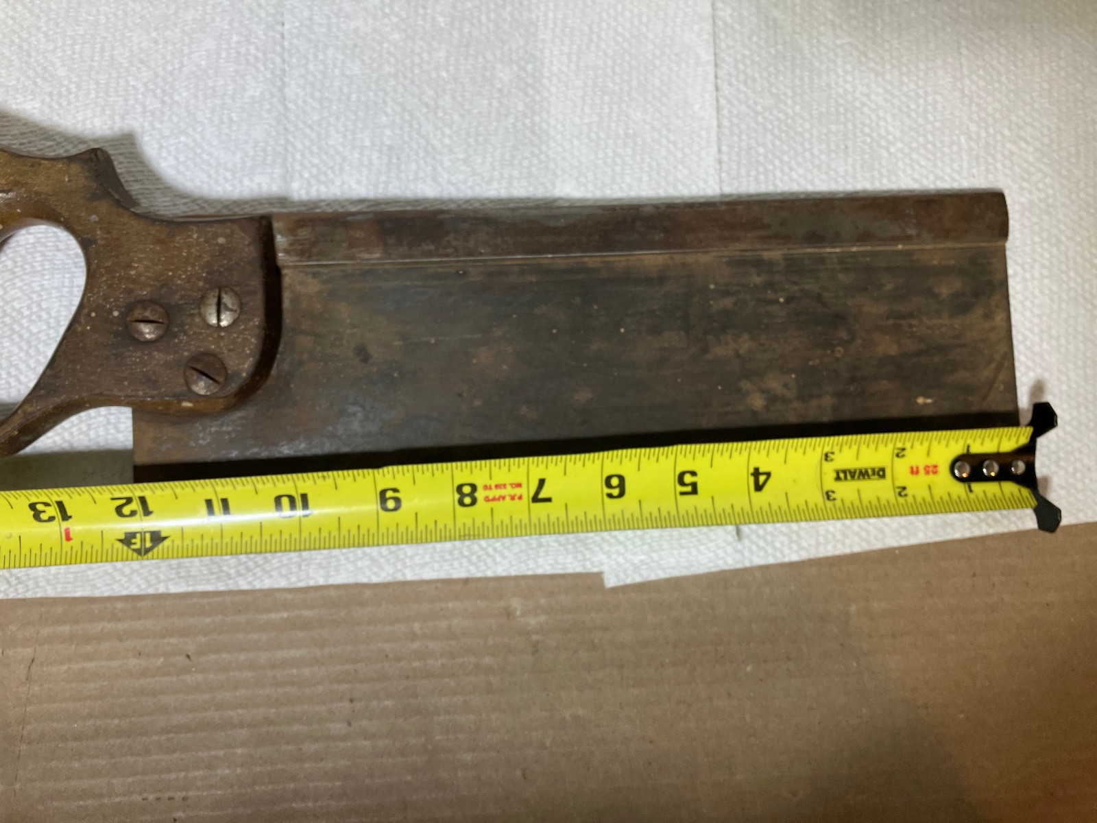 Vintage Back, Tenon, Dovetail Miter Saw Warranted Superior Hand Tool 12″ Blade