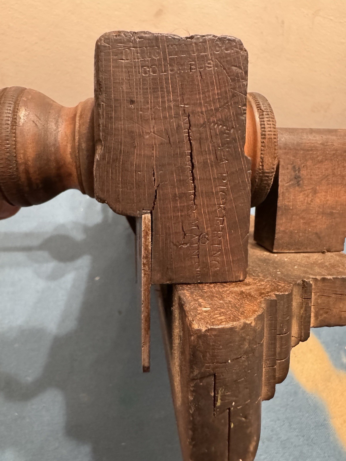 Awesome!! Ohio Tool Co. Antique Original Wooden Plow Plane w/ Iron Blade Ca 1870