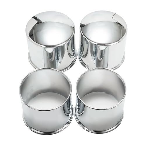 4Pcs 5.15inch Trailer Wheel Center Caps Push Through 5.15″ OD Mirror Polished