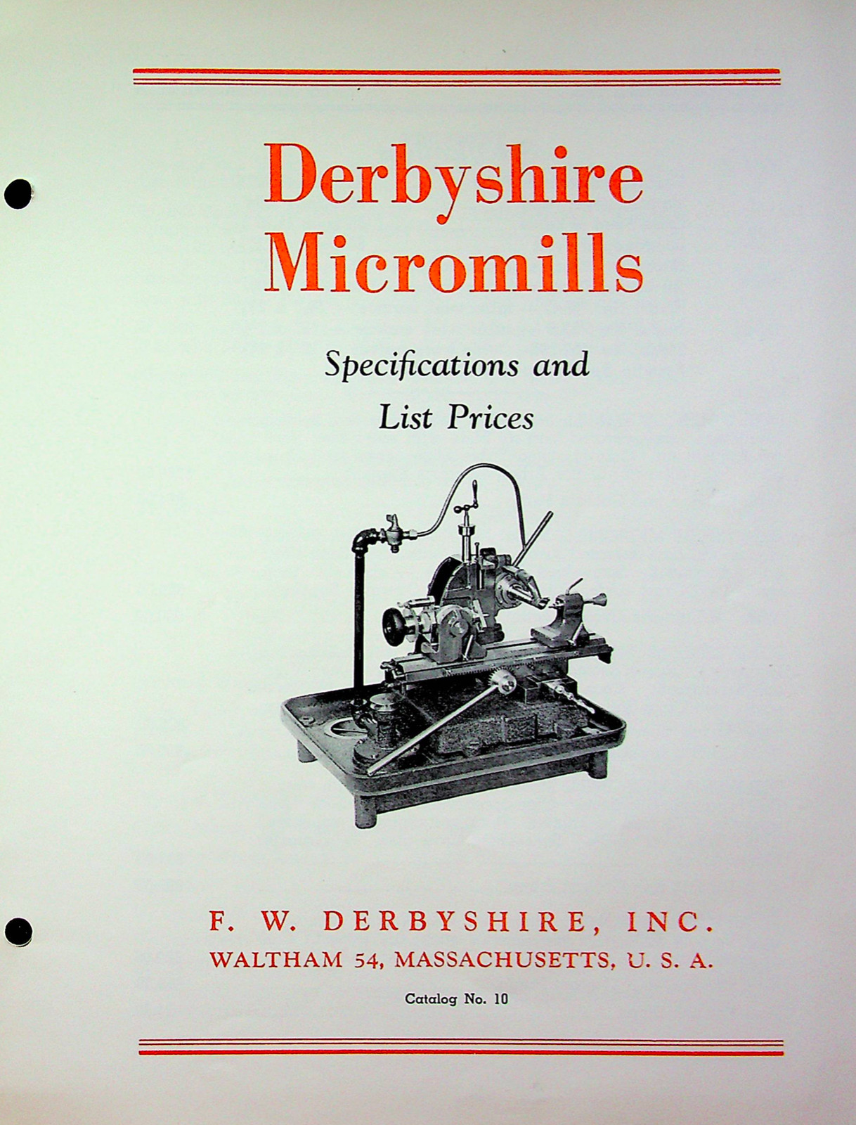 Derbyshire Lathes ~ Catalog **Digital Scans** PDF ~ Machinist MicroMill Vintage