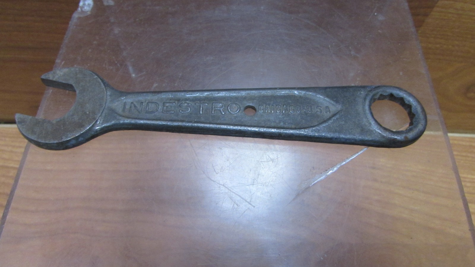 Vintage Industro Drop Forged Select Steel Chicago 5/8 X 9/16″ Wrench Tool USA