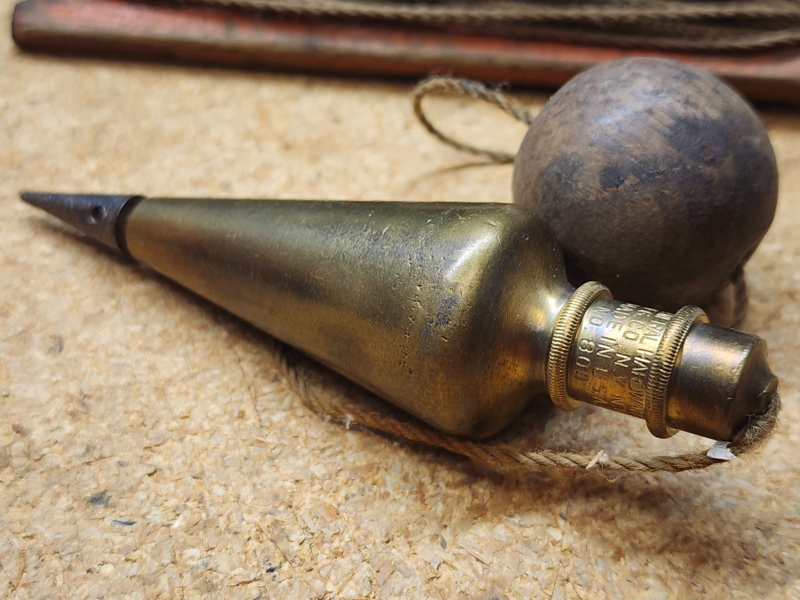 Vintage General Hardware Brass Plumb Bob No. 800 8oz. Made in USA