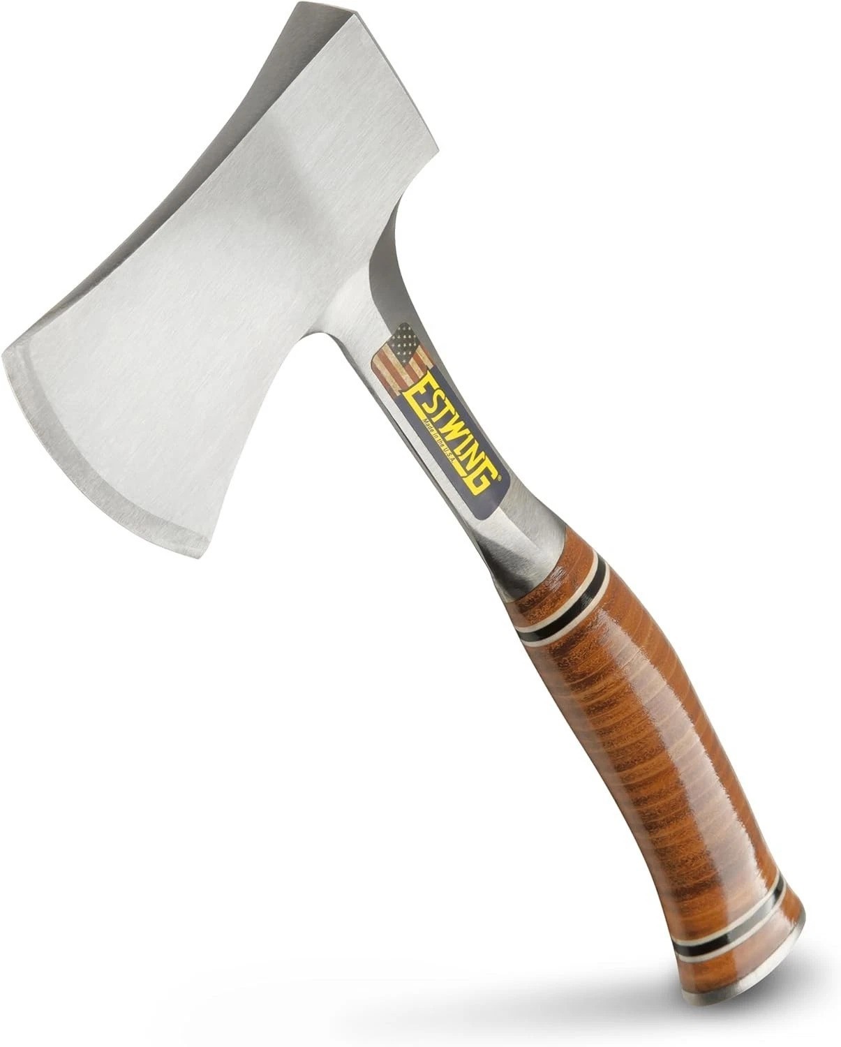 Handcrafted 14″ Camping Hatchet – Durable Steel & Leather Handle for Rugged Use