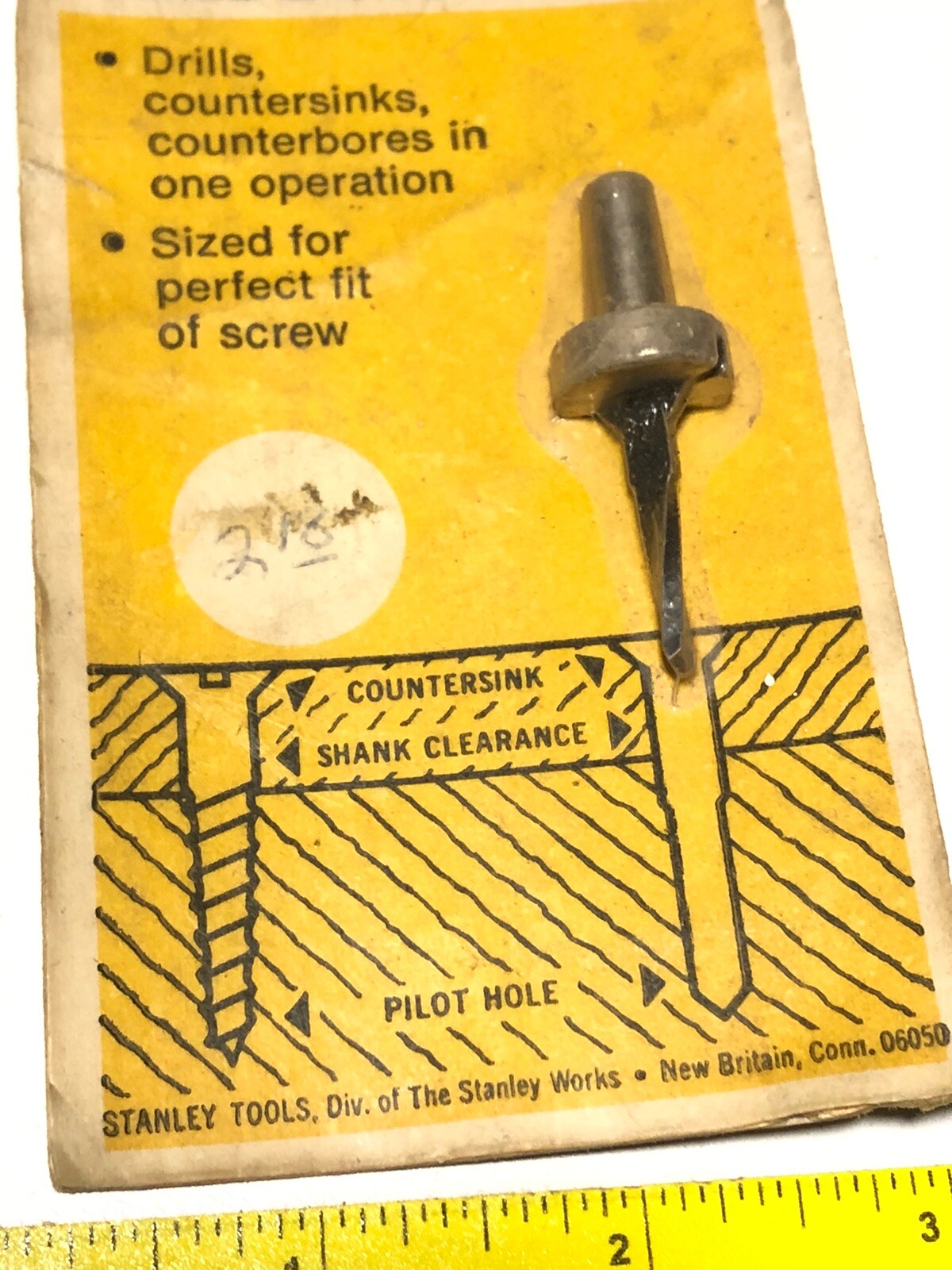 Stanley Screw-Mate 1″ x #10 VTG Boatbuilders Countersink Drill Bit 1525 New NOS