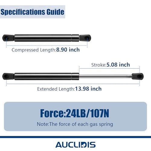 C16-06389 Gas Strut Shock Spring Lift Support for Leer Camper 14 inch 24lb/107N