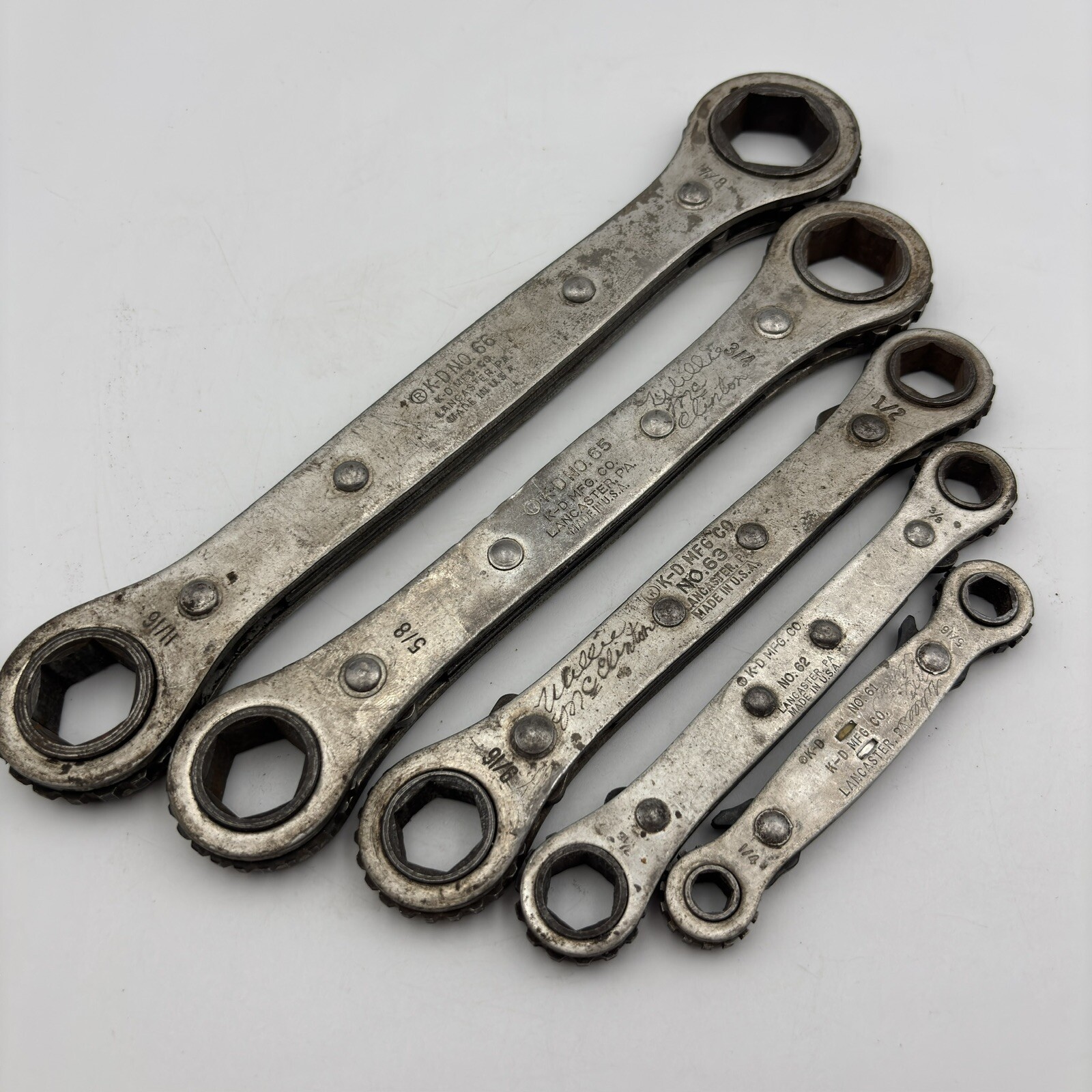 K-D Tool MFG SAE Ratcheting Box Wrench Set 1/4″-7/8″ Made in USA