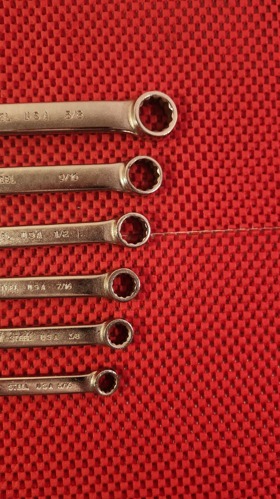 6 HUSKY SAE COMBINATION WRENCHES, MADE IN THE U.S.A., 12 POINTS, 5/16 – 5/8