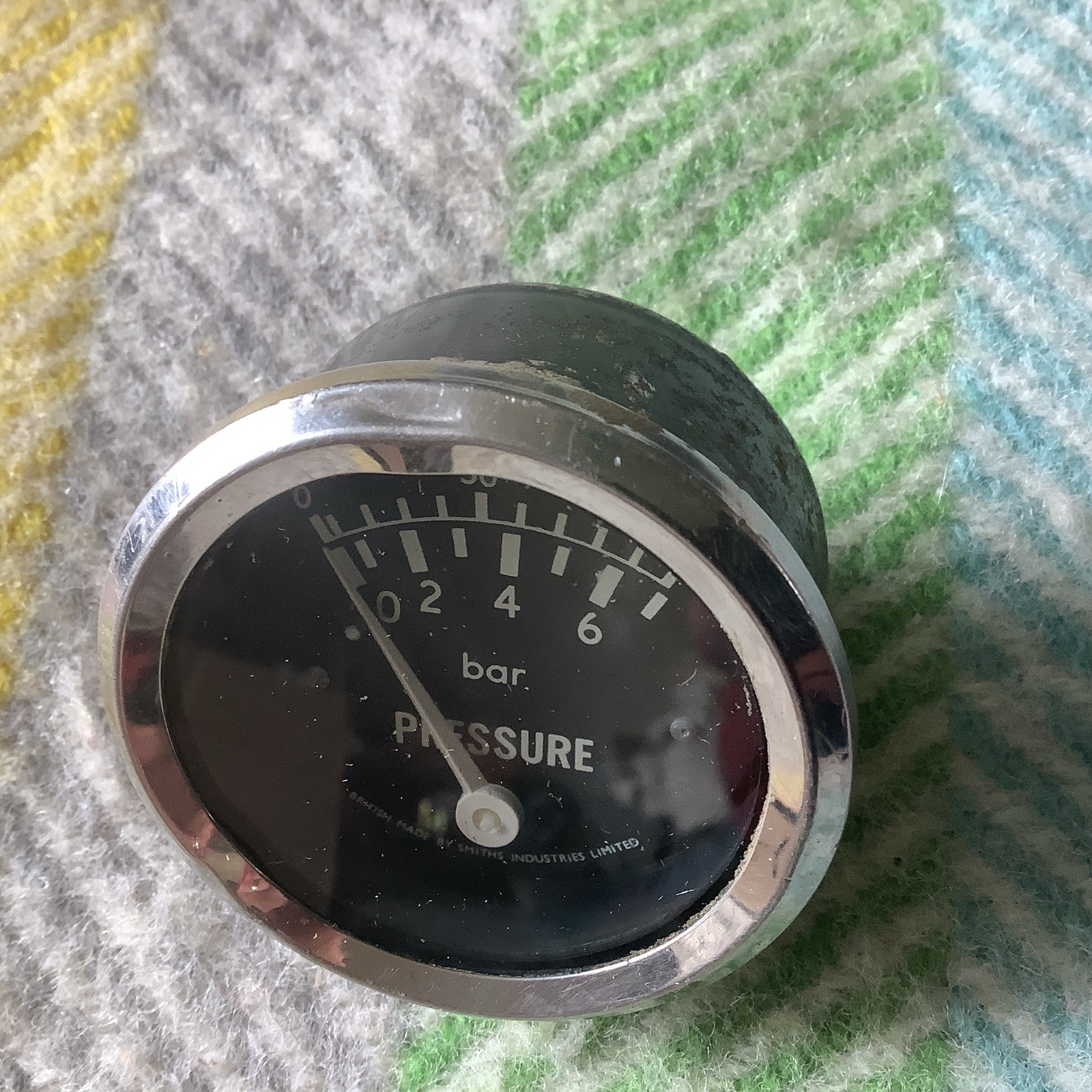Rare Vintage Classic Car Pressure Gauge British Made By Smiths Ind
