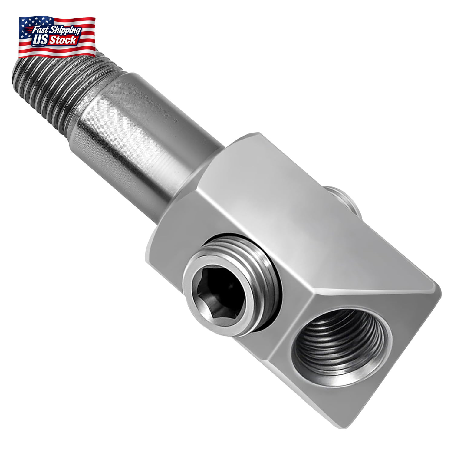 Oil Pressure Sensor Thread Adapter, 1/8-27 NPT Port Plugs for Chevy/Gm Small Blo