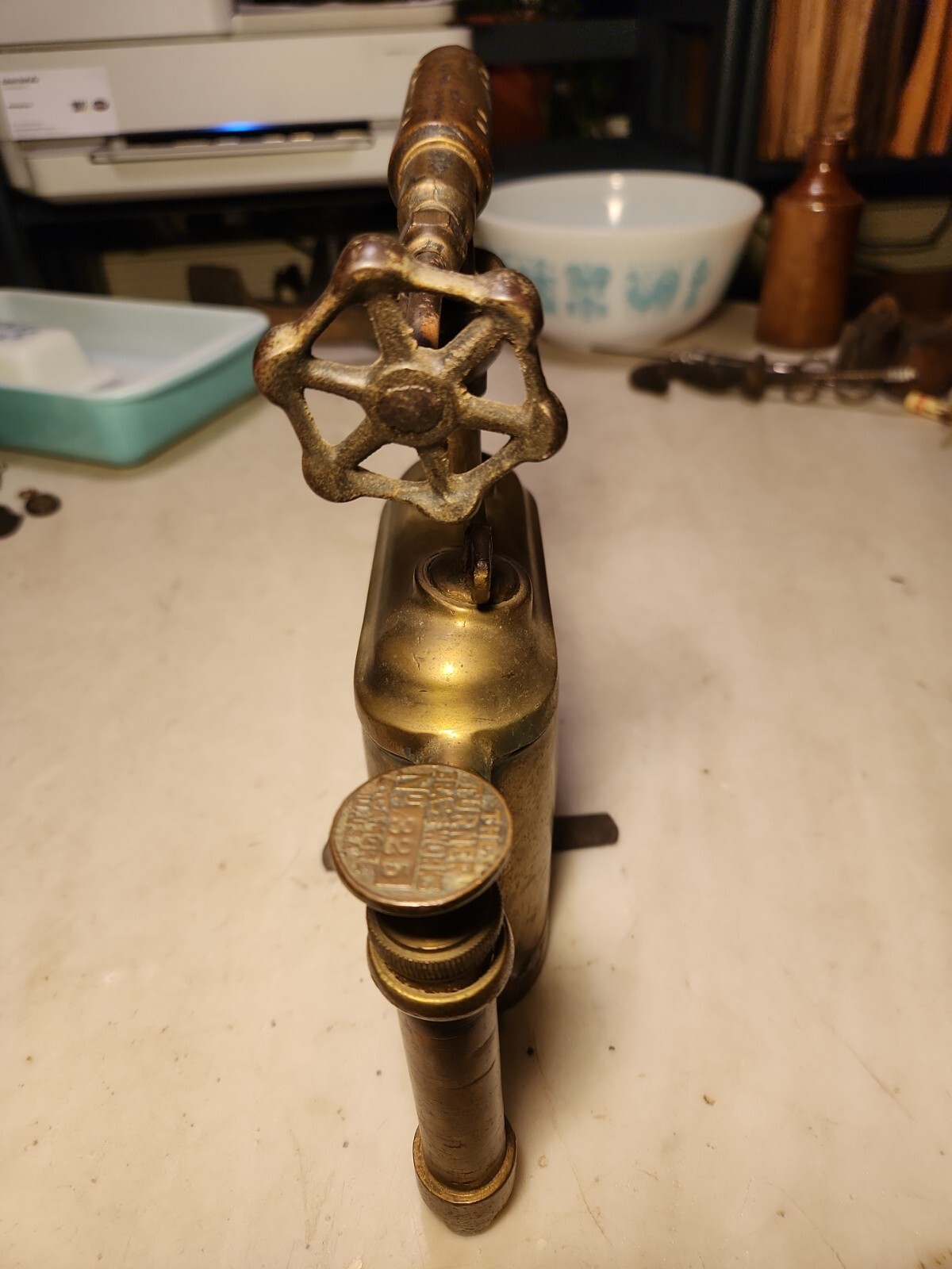 Antique TURNER BRASS WORKS Blow Torch Sycamore Illinois Serial #325 Looks Early