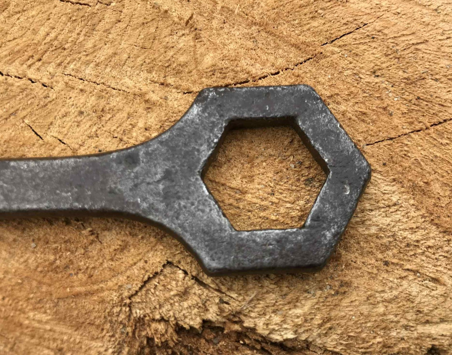 Antique Hex Spanner Wrench Socket Coach Carriage Wheelwright or Farm Machinery