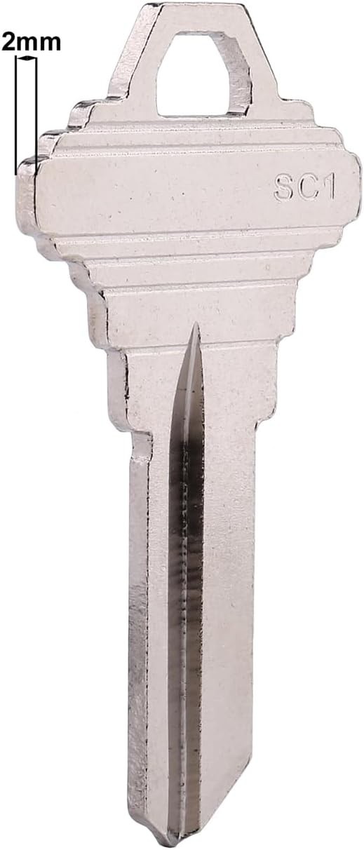 10-Pack SC1 Copper Blank Keys – Anti-Corrosion Uncut Blanks for Key Duplication