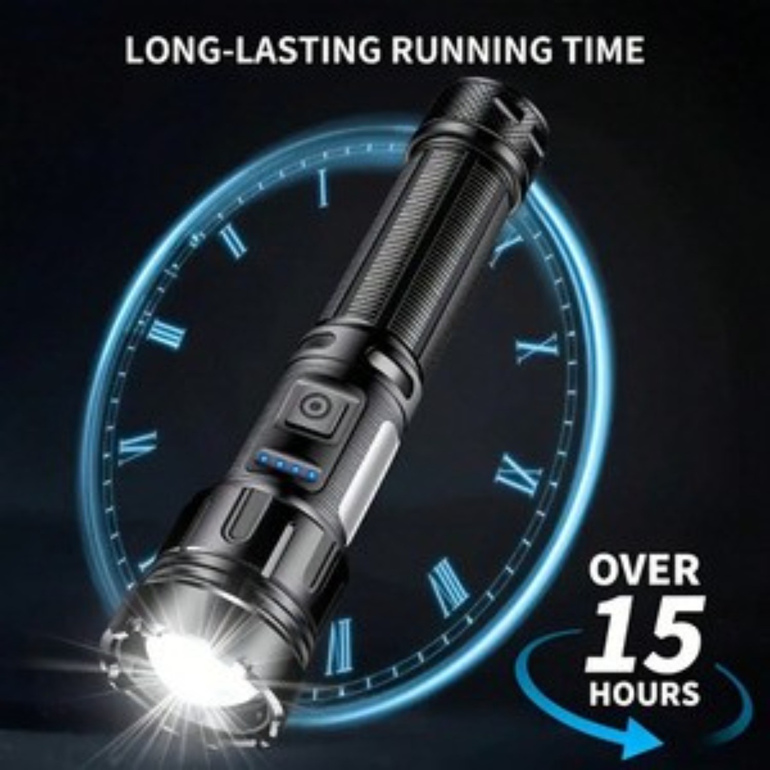 Multifunctional COB Flashlight Zoomable Type C Rechargeable Magnetic