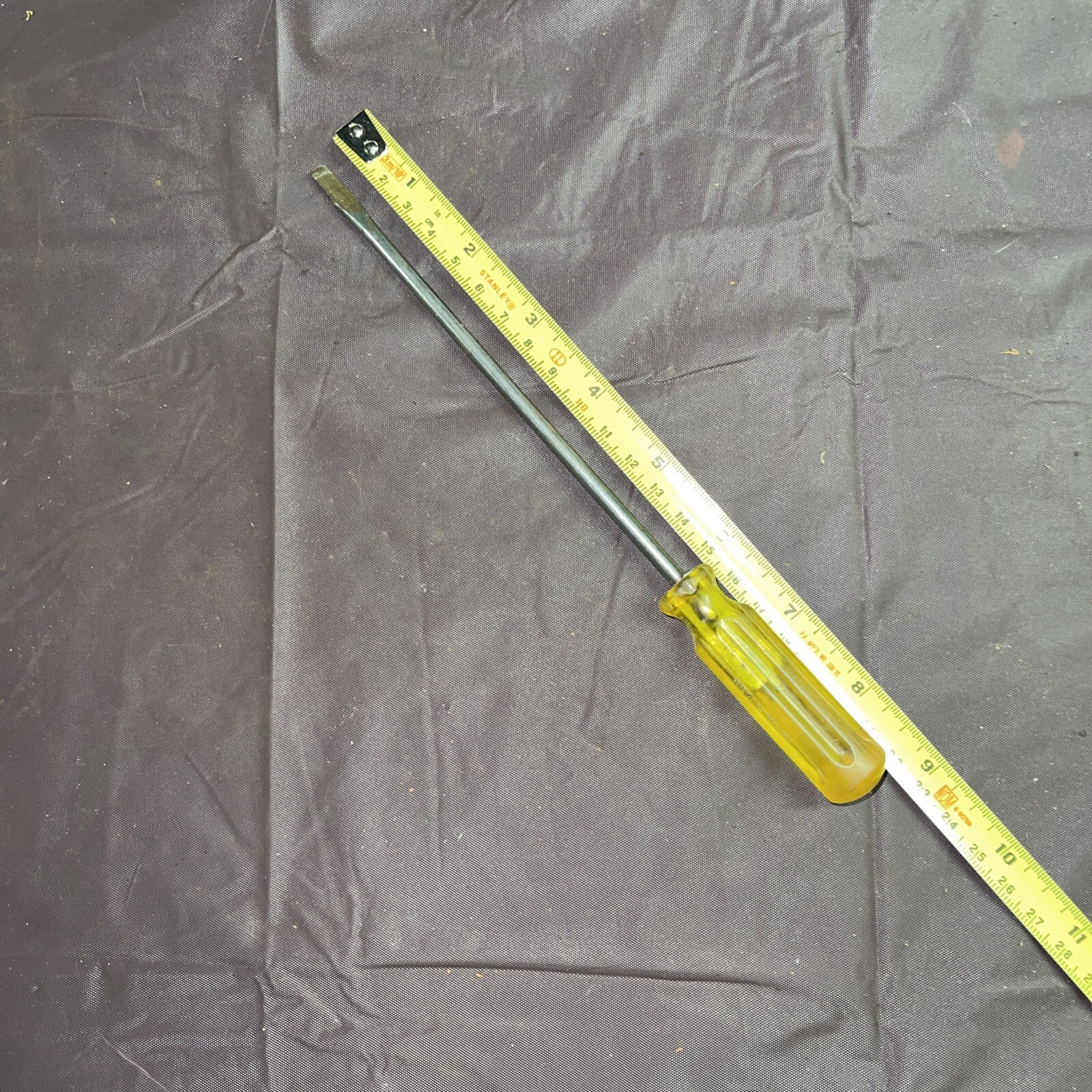 REGAL Tools USA 8-1/2” Flat Head Yellow Handle Slotted Screwdriver Vintage
