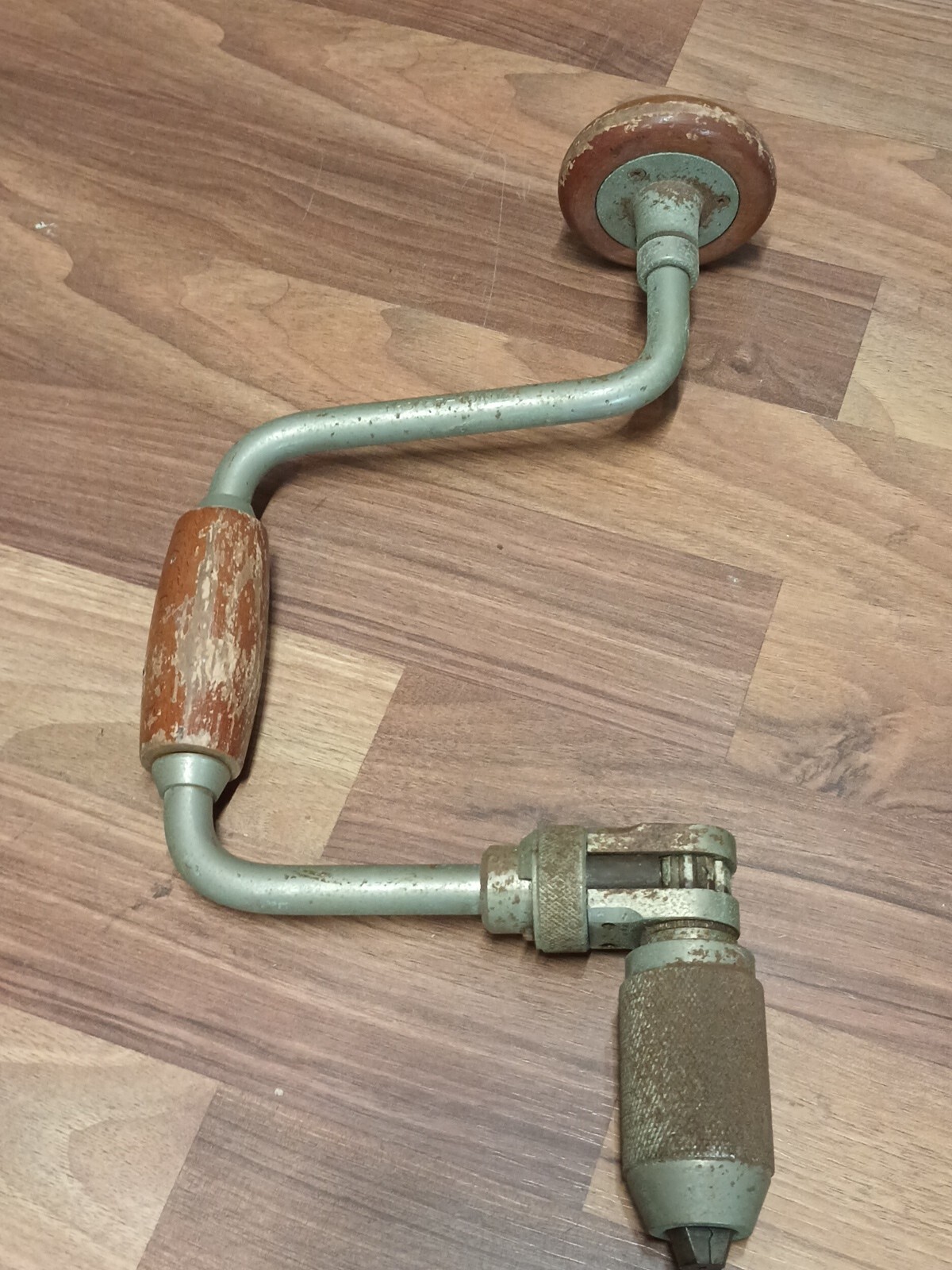 Stanley No. 965B & No. 945A 10 Inch Ratcheting Auger Bit Brace Hand Drill + Bits