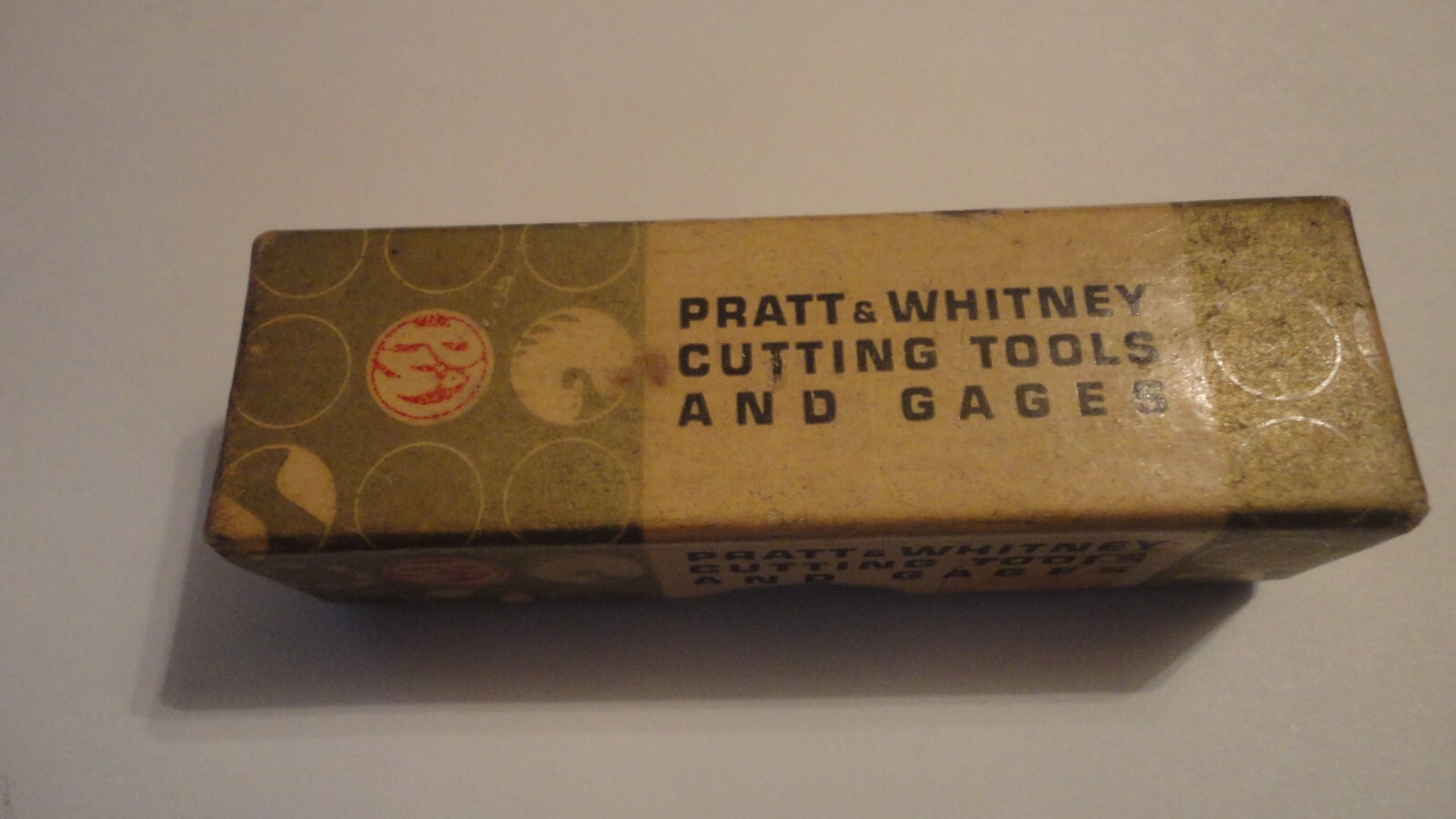 vintage PRATT & WHITNEY Cutting tools & gages ORIGINAL BOX Only Drill 1/32