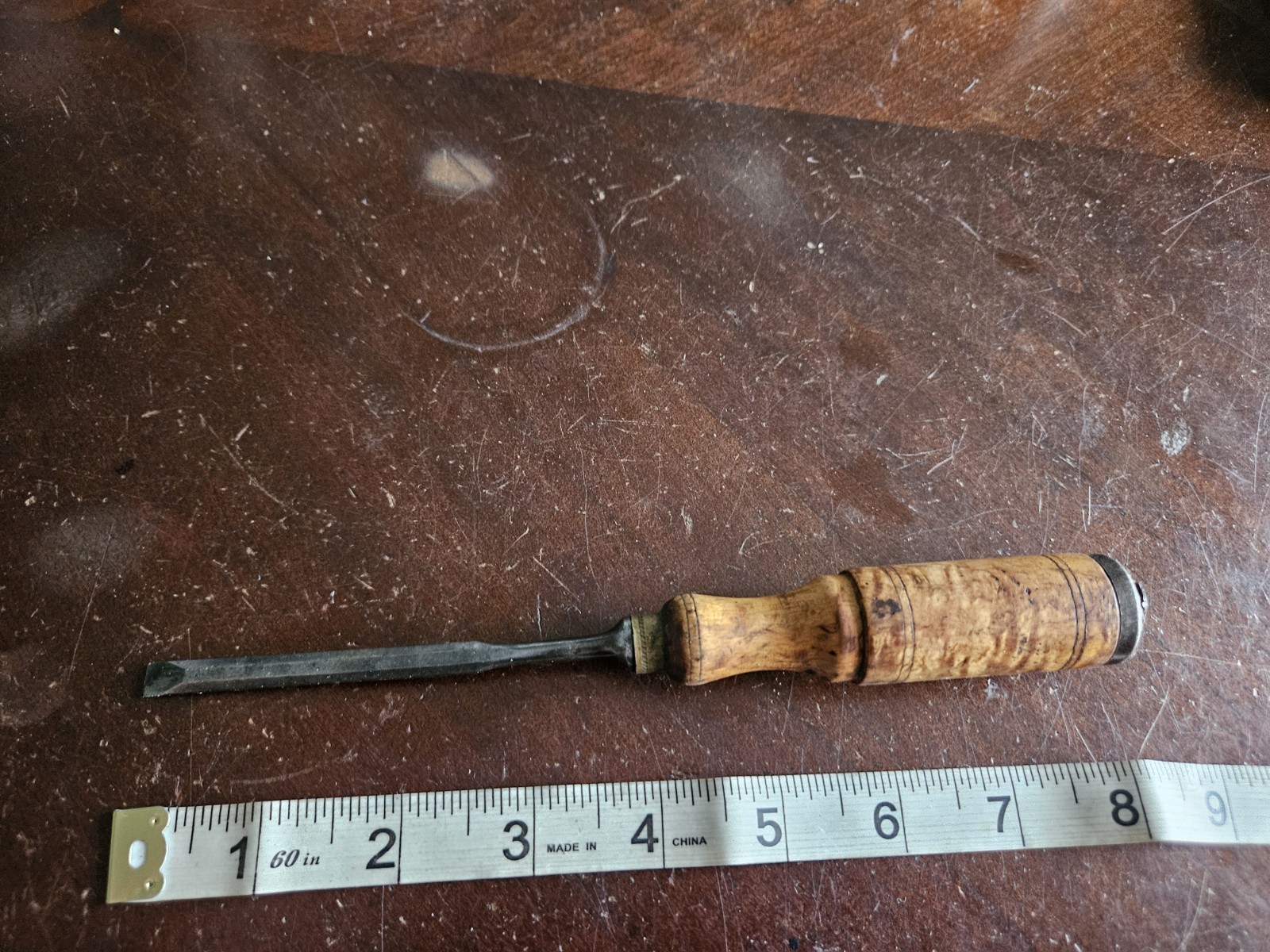 Vintage Erik Anton Berg Beveled Edge Chisel 1/4″ Eskilstuna Sweden
