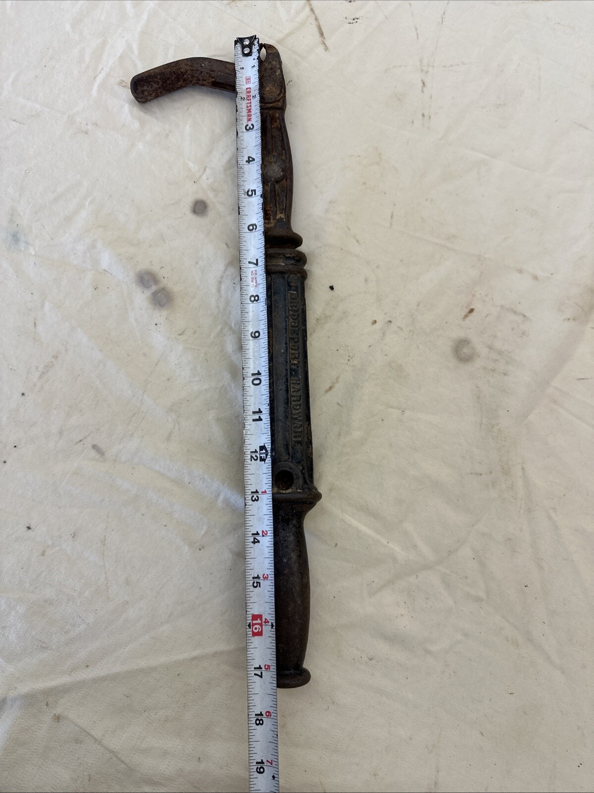 Antique Cast Iron Slide Hammer Nail Puller No. 53 ~ Bridgeport HDWE MFG