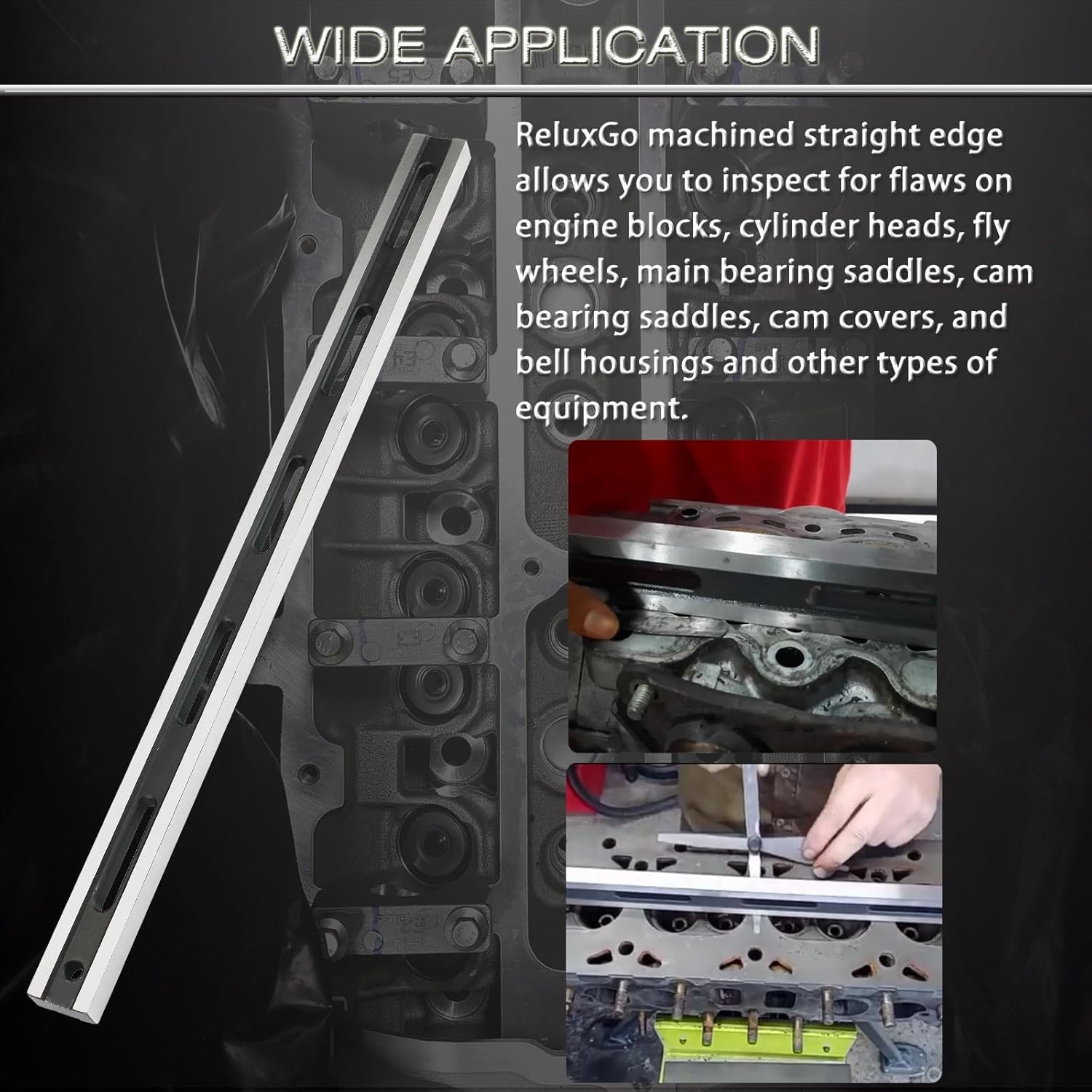 24-Inch Machinist Straight Edge Tool – Accurate Measurements for Cylinder Heads