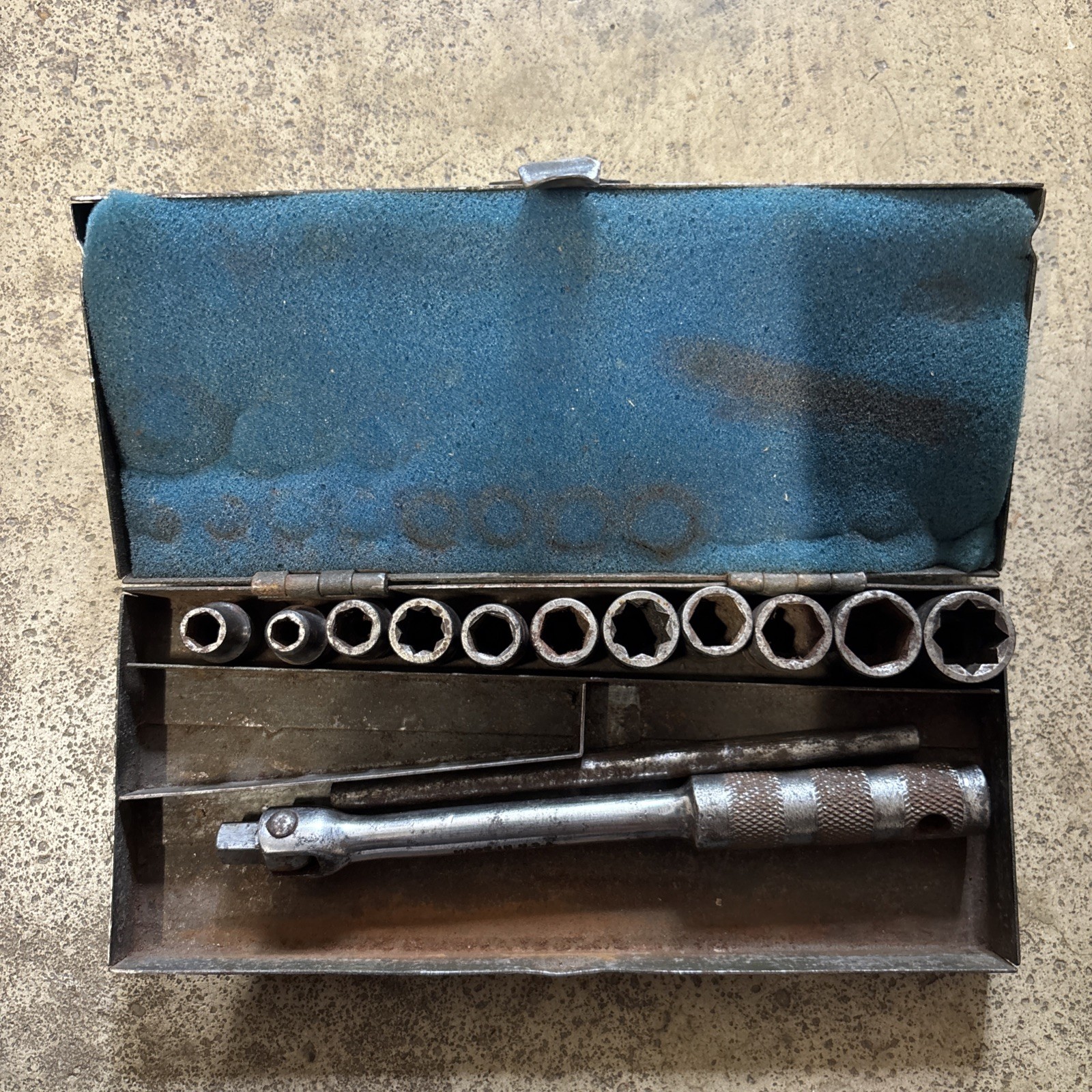 Vintage New Britain 1/4 Drive Socket Set 13pc USA NM51 NM31 8point