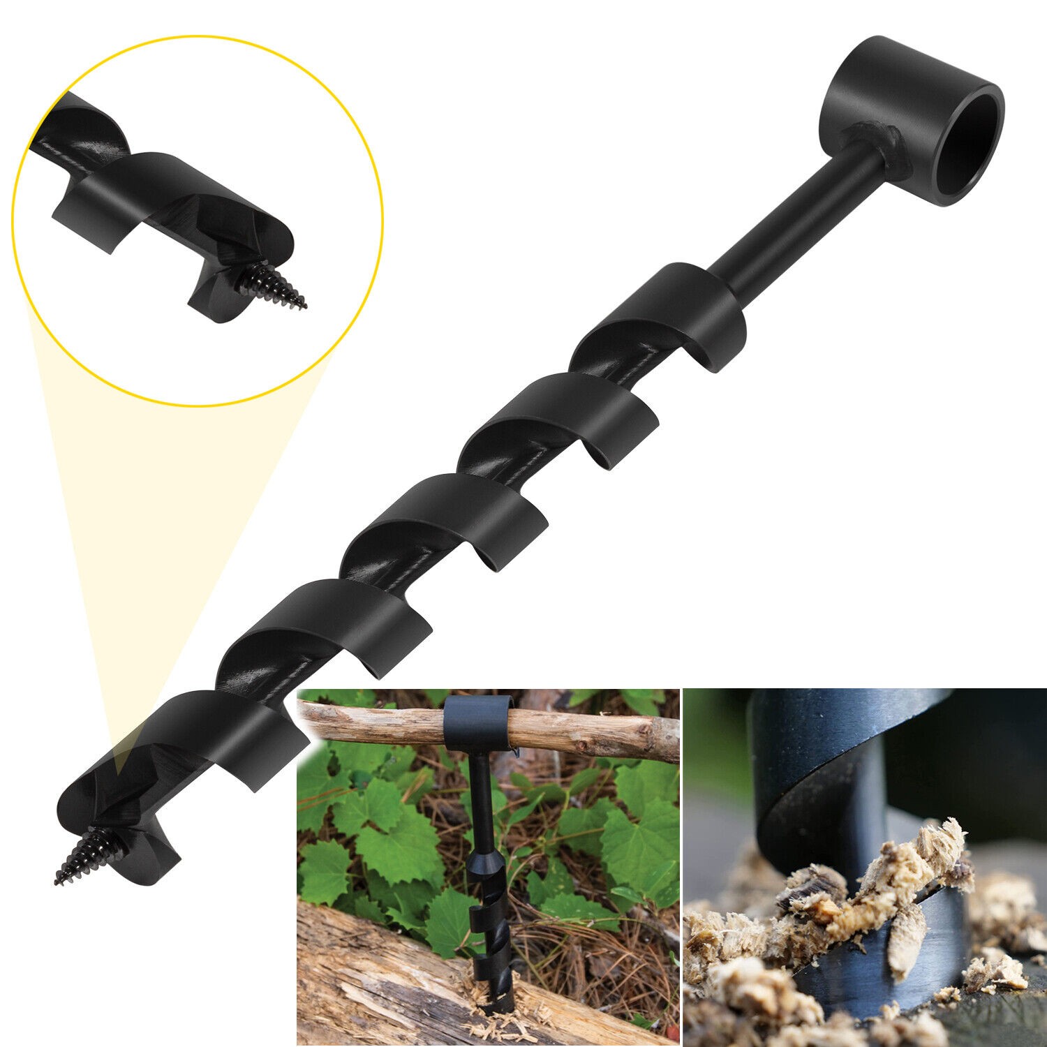 1″ X 12″ Scotch Eye Wood Auger Drill Bit 1 Inch Hand Auger Wrench Manual Hole