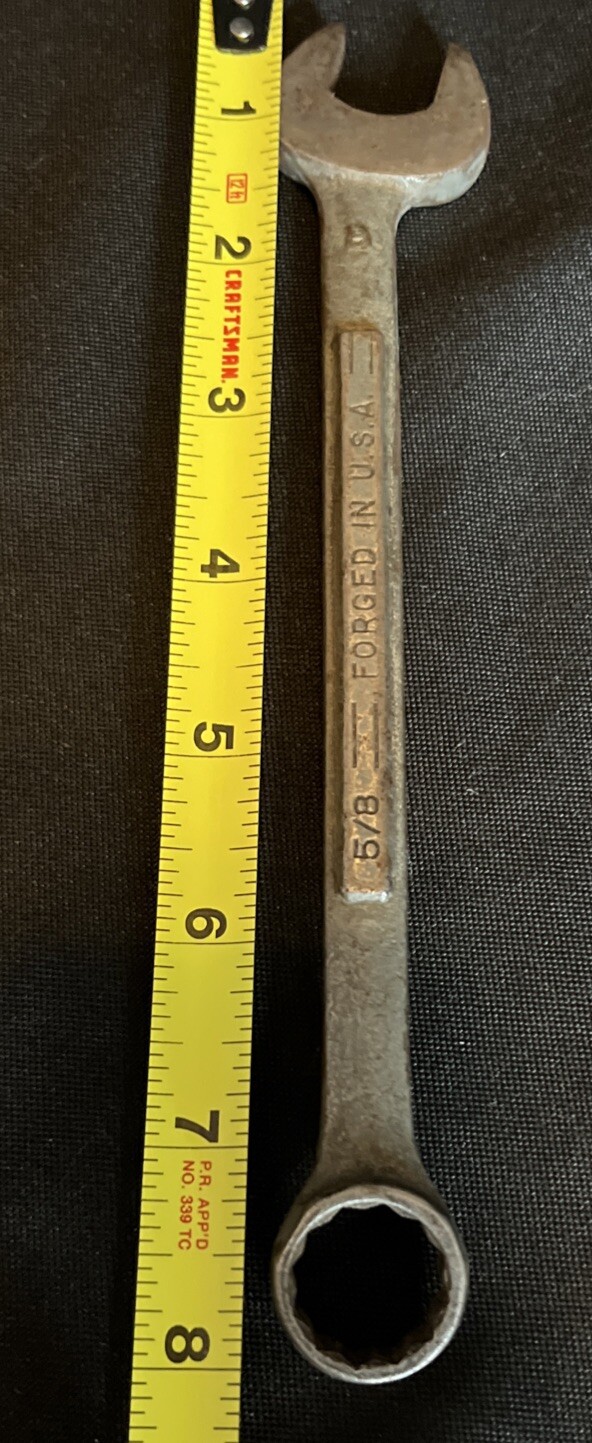 Vintage USA Craftsman 5/8″ Combination Wrench – 12pt SAE .