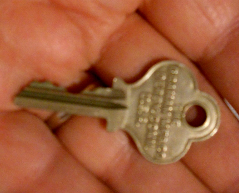 Vintage Old Antique Graham MFG Co Derby Conn USA Brass Thick Key No Number