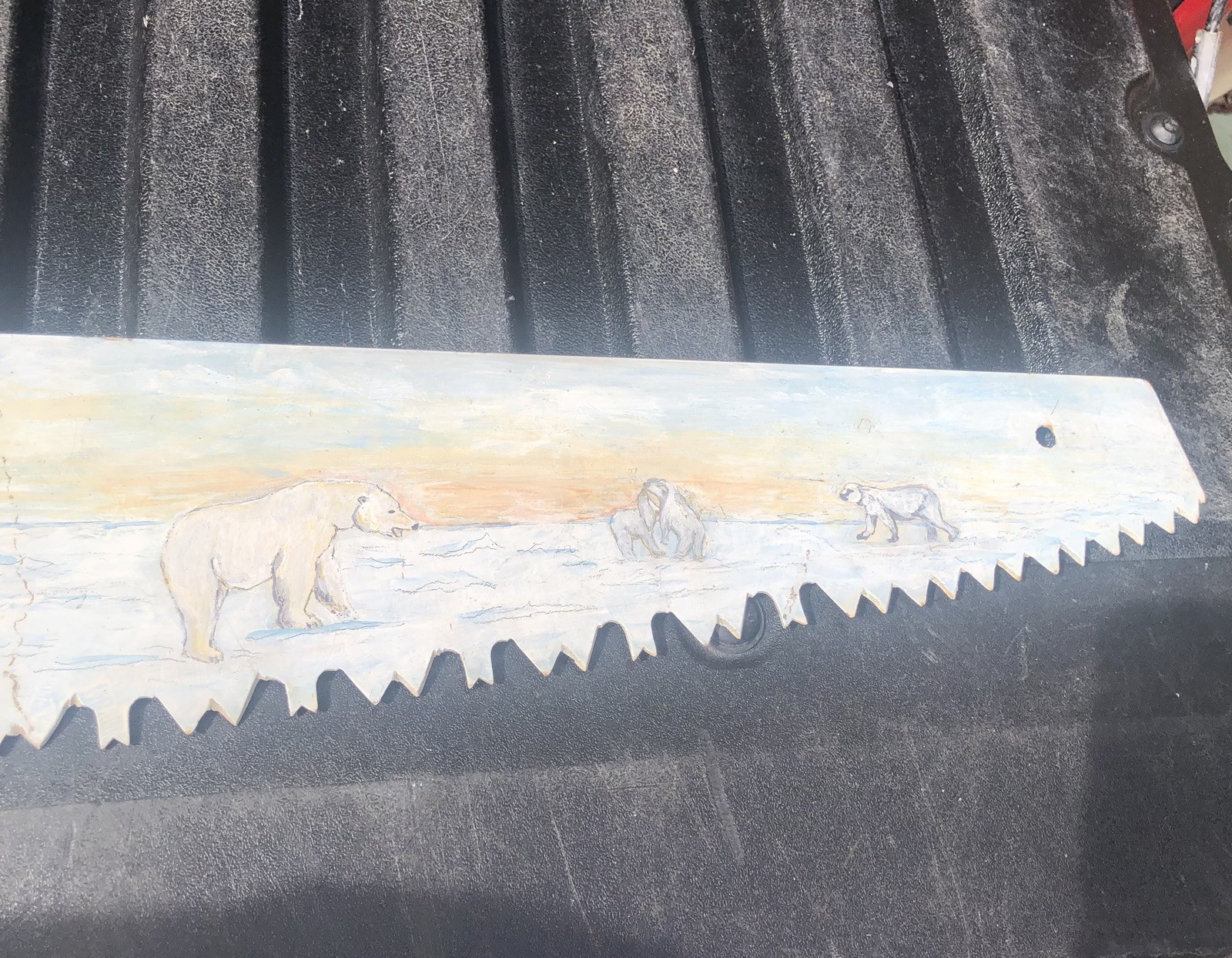 Vintage H Disston & Sons 48” Crosscut Saw Painted