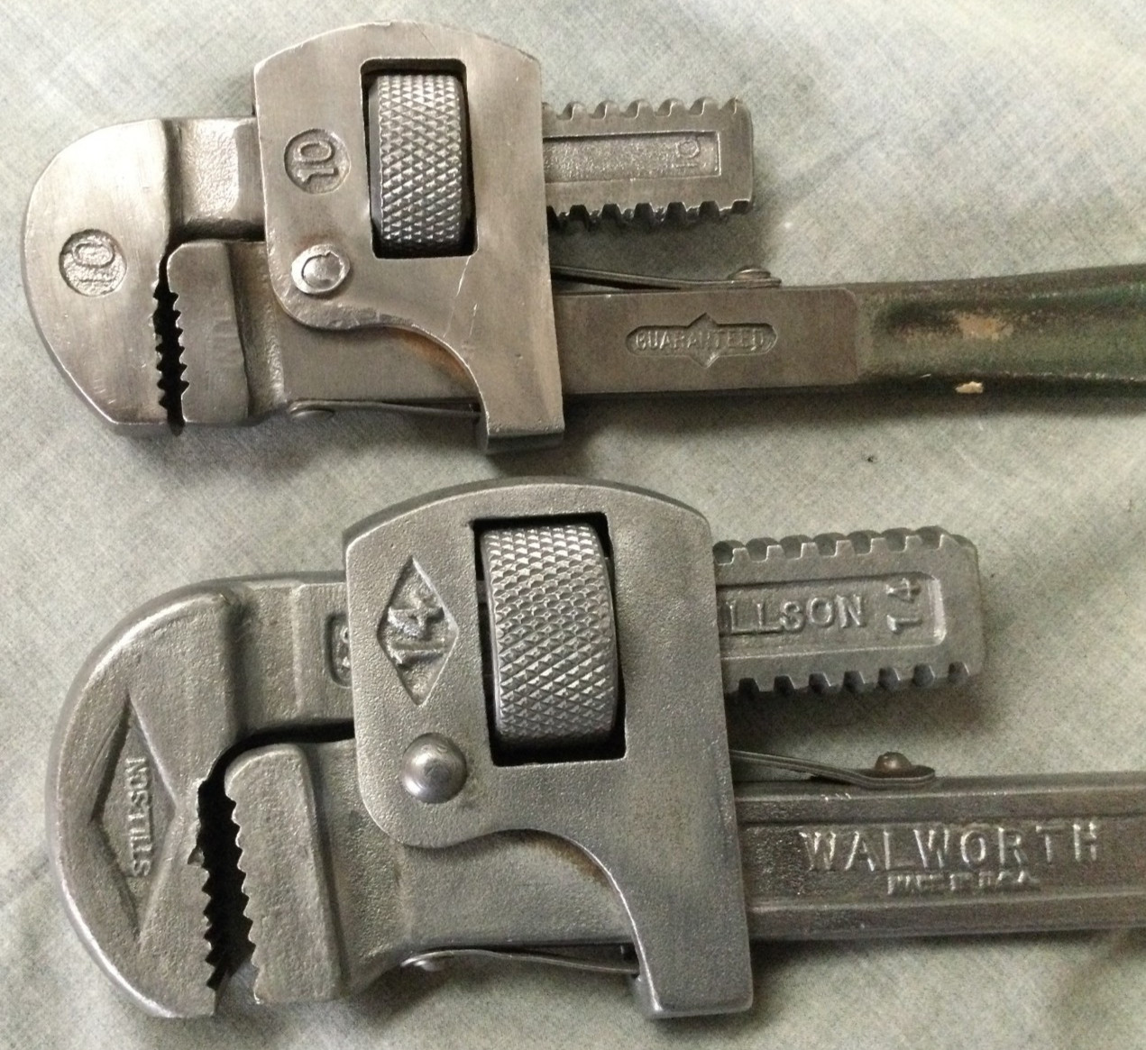 Vintage Pipe Wrench – Stillson 14 Walworth – Stillson 10 – Lot Of 2
