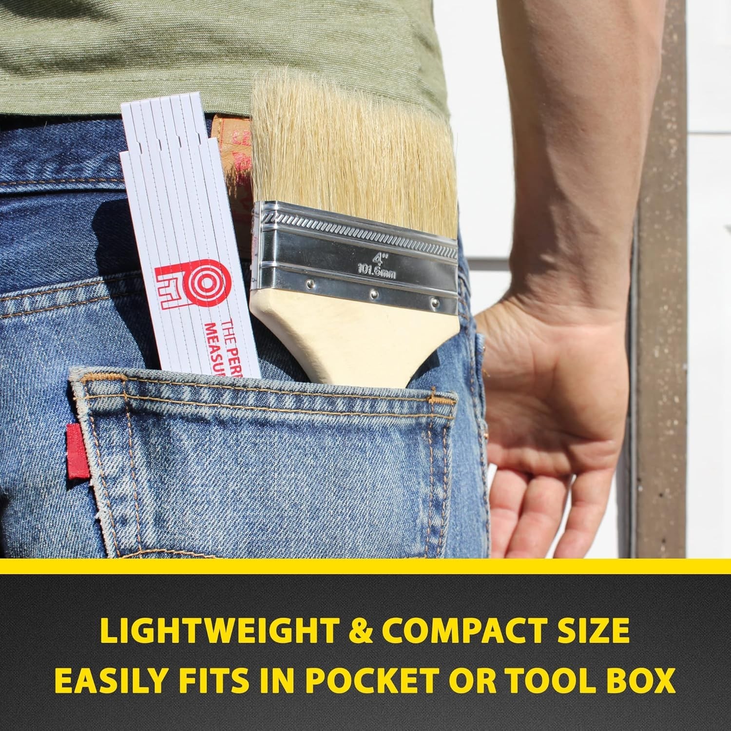 Precision 6.5ft Carpenter’s Folding Rule – Durable Lightweight Measurement Tool