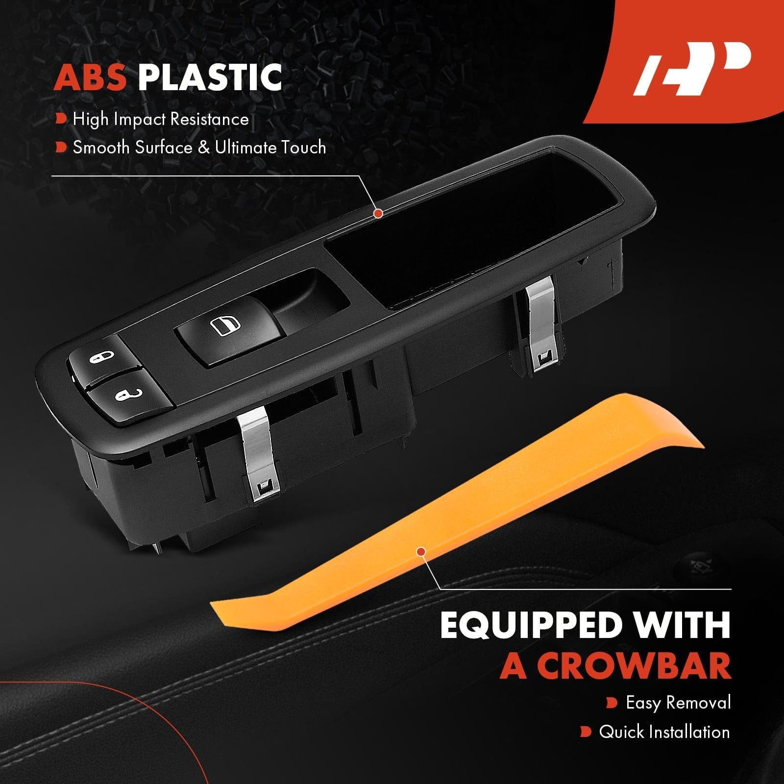 A-Premium Front Passenger Side Power Window Switch, with Auto Function | Comp…